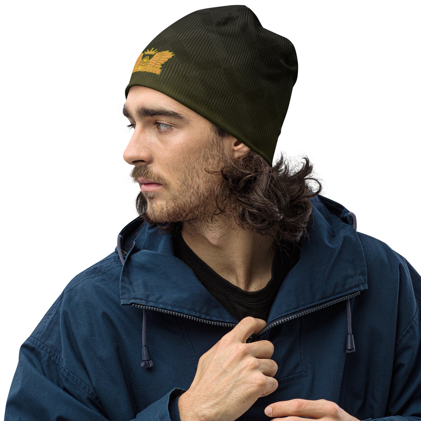 Beanie - back to gold fade - Falcon logo Hat