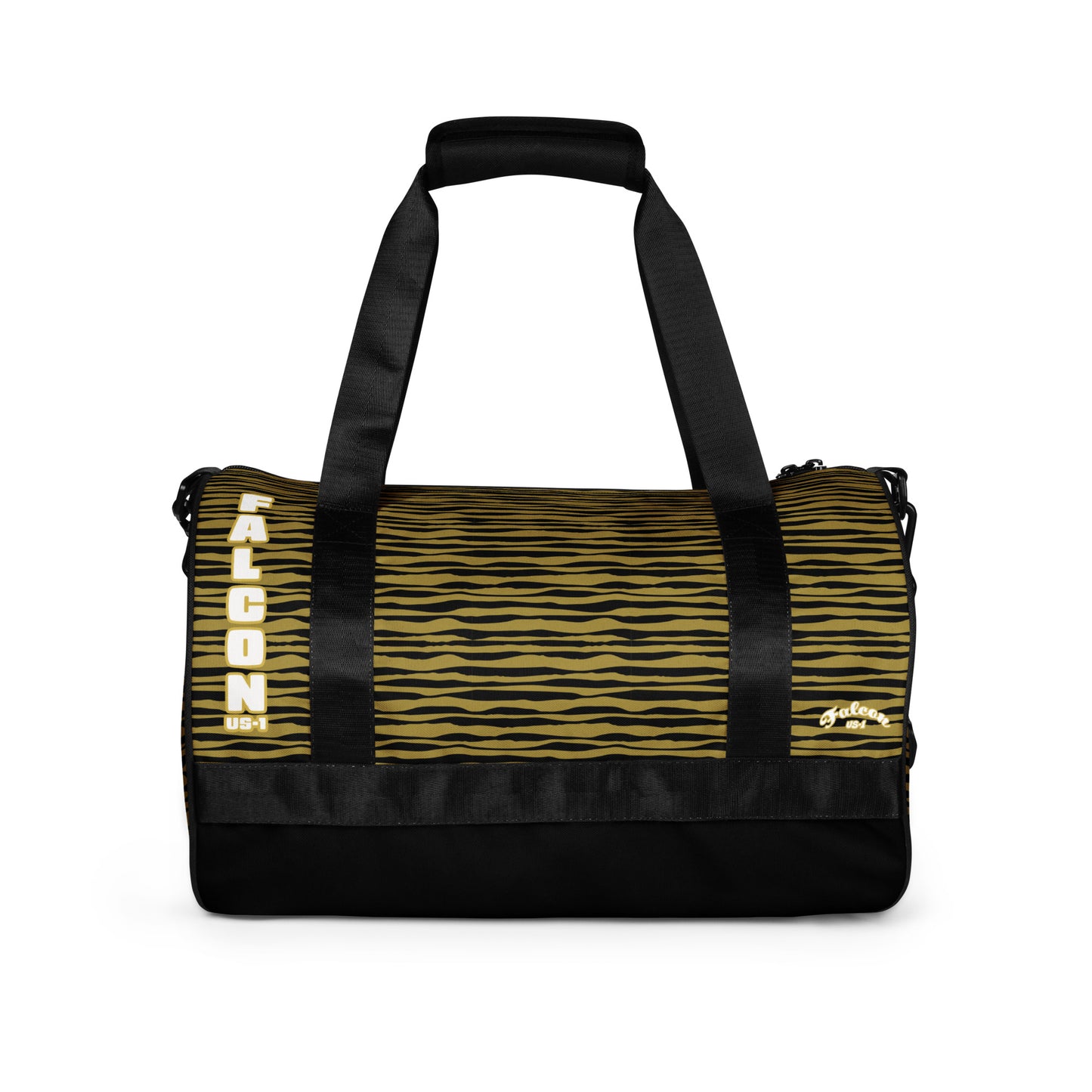gym bag- White\Gold Falcon Logo-Black\Gold bag