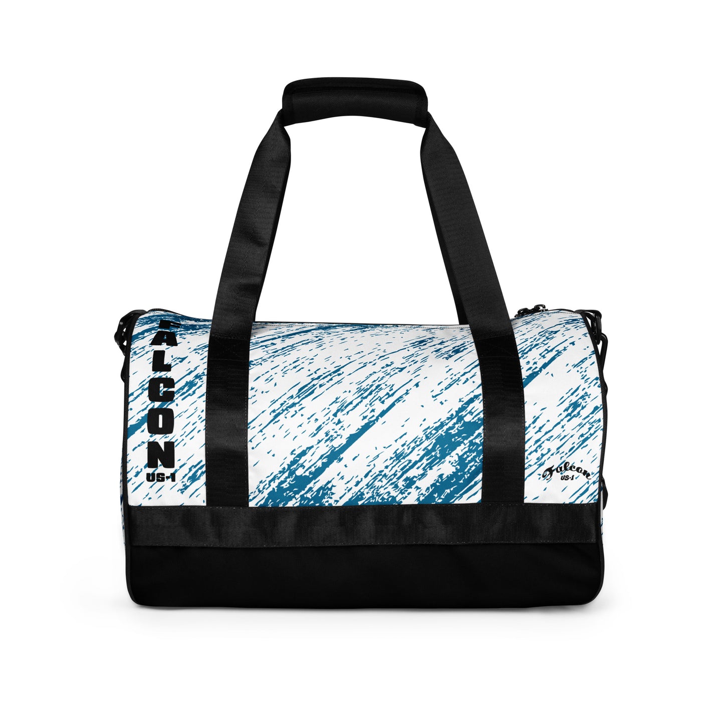 gym bag- Black Falcon Logo- Blue\White bag