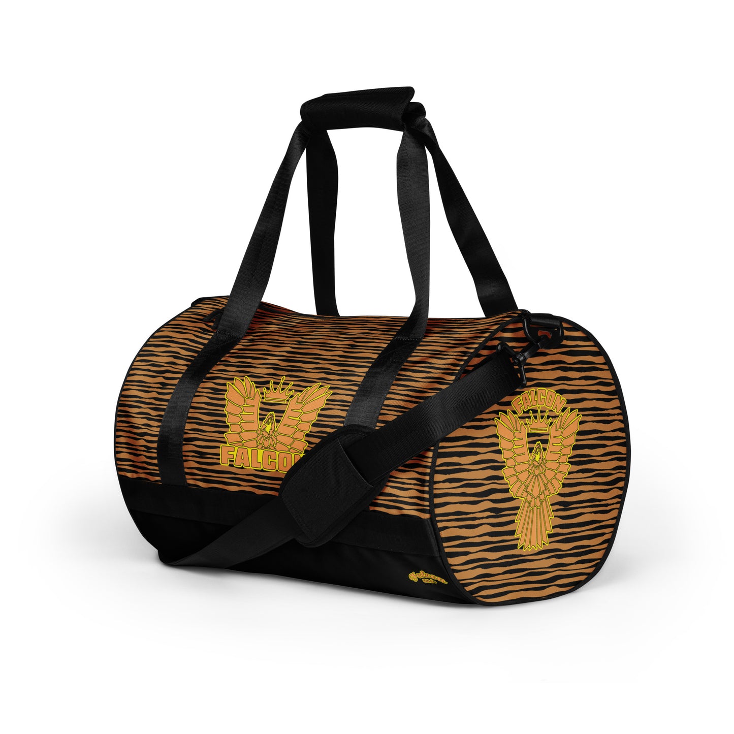 gym bag- White\Gold Falcon Logo-Black\Gold bag