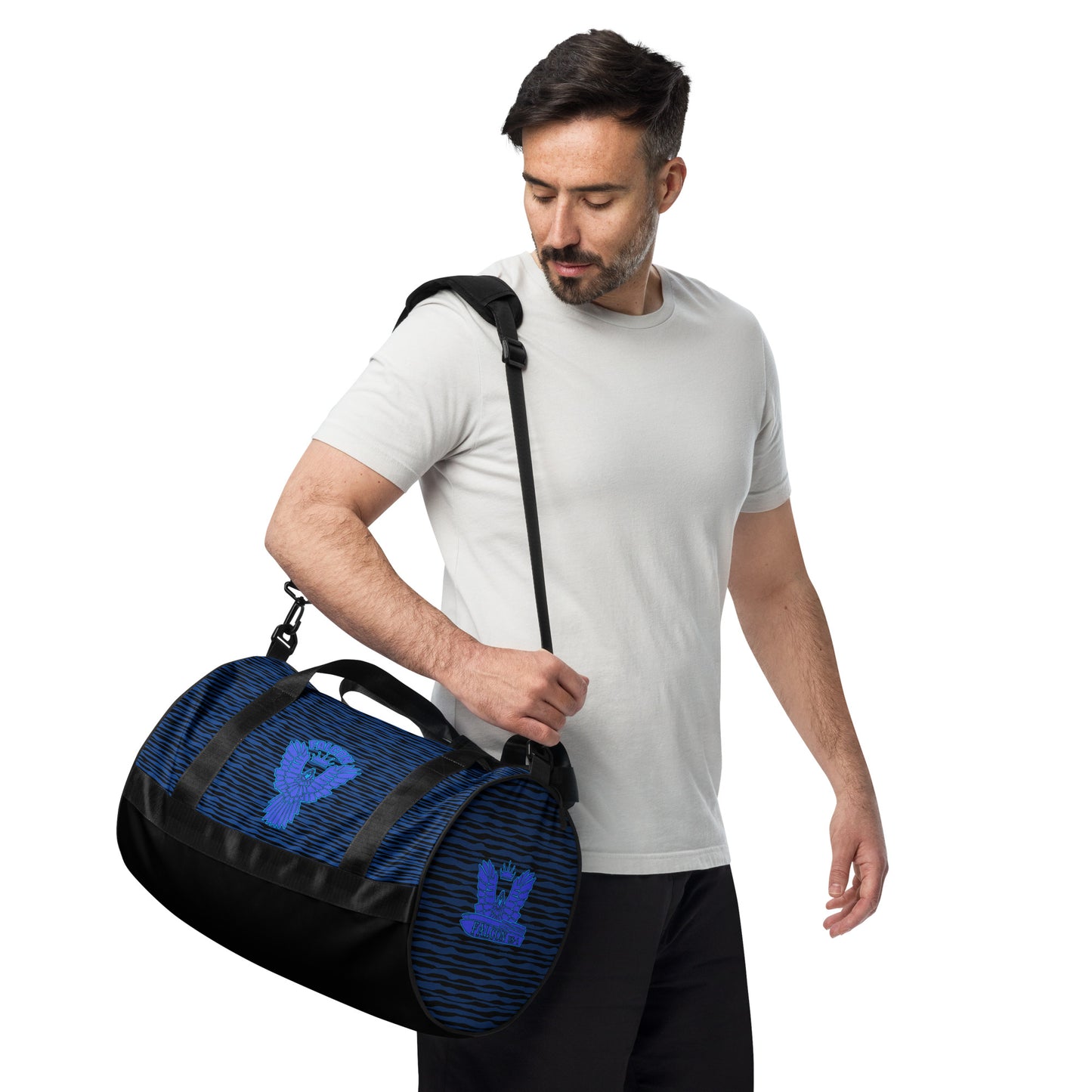 gym bag- Blue Falcon Logo- Blue\Black bag