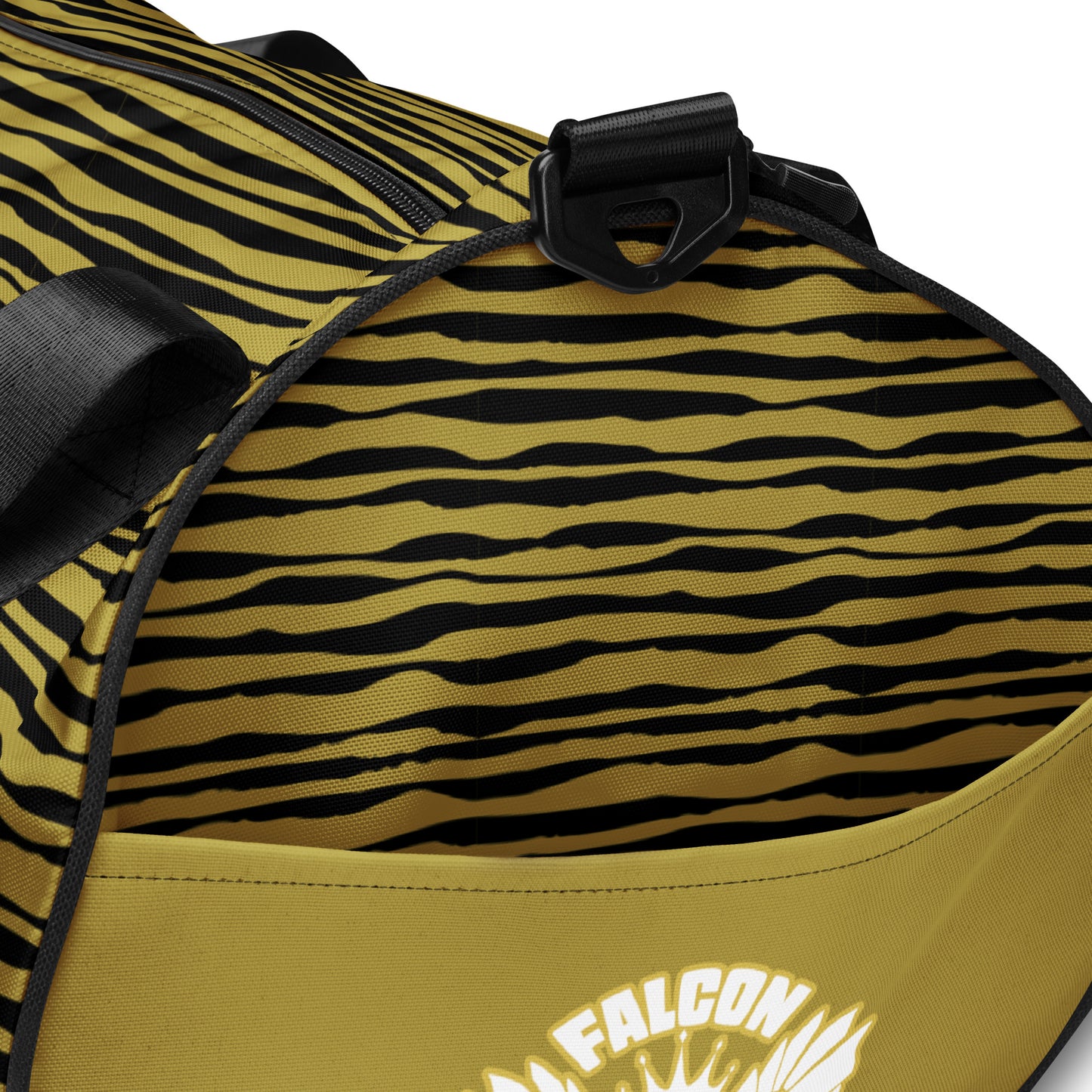 gym bag- White\Gold Falcon Logo-Black\Gold bag