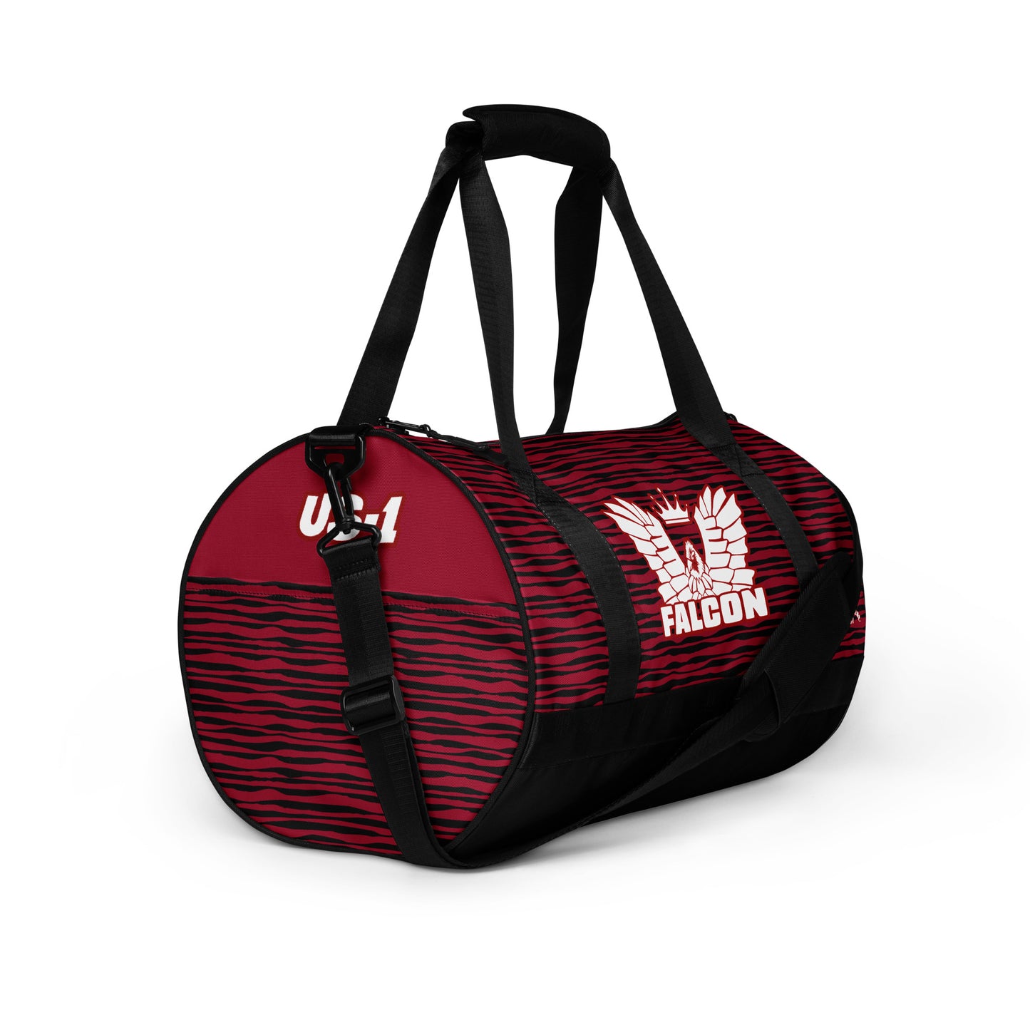 gym bag- White\Red Falcon Logo-Black\Red bag