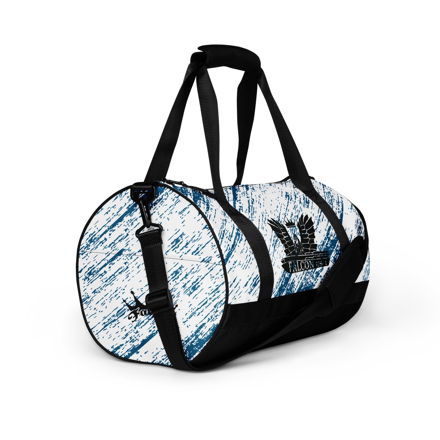gym bag- Black Falcon Logo- Blue\White bag
