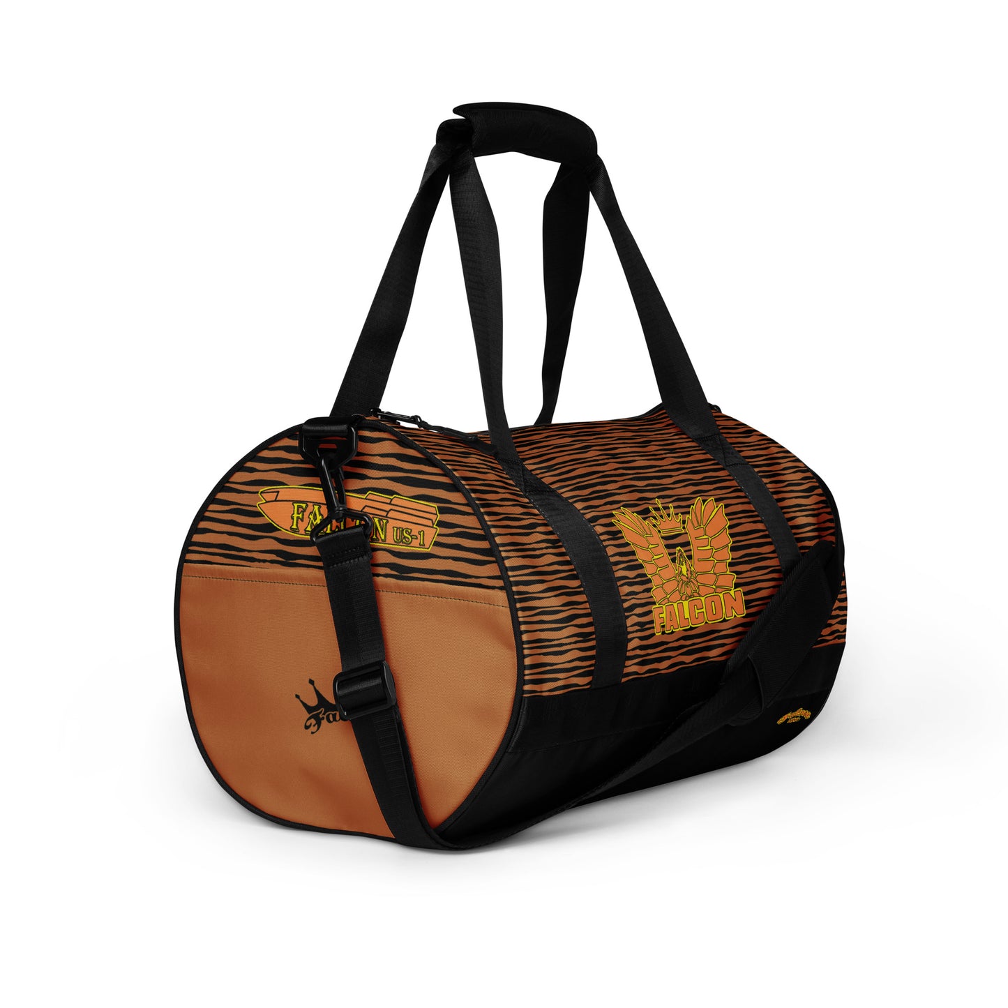 gym bag- White\Gold Falcon Logo-Black\Gold bag