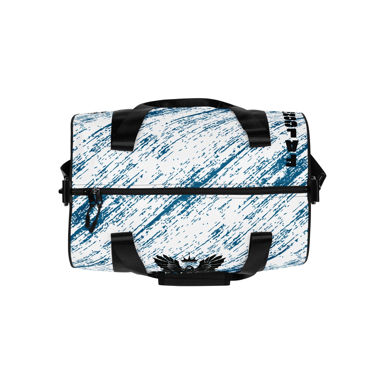 gym bag- Black Falcon Logo- Blue\White bag