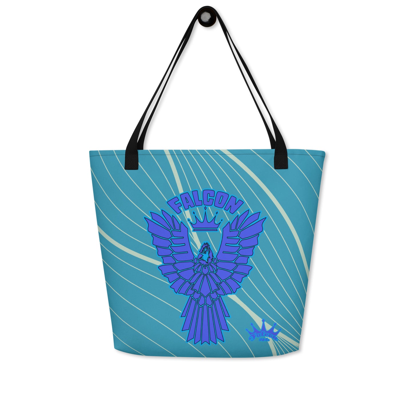 Large Tote Bag - Falcon Blue Fin