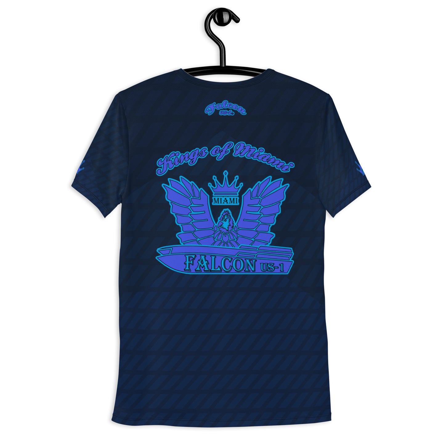 Men's Athletic T-shirt - FALCON US-1 White Logo - Blue