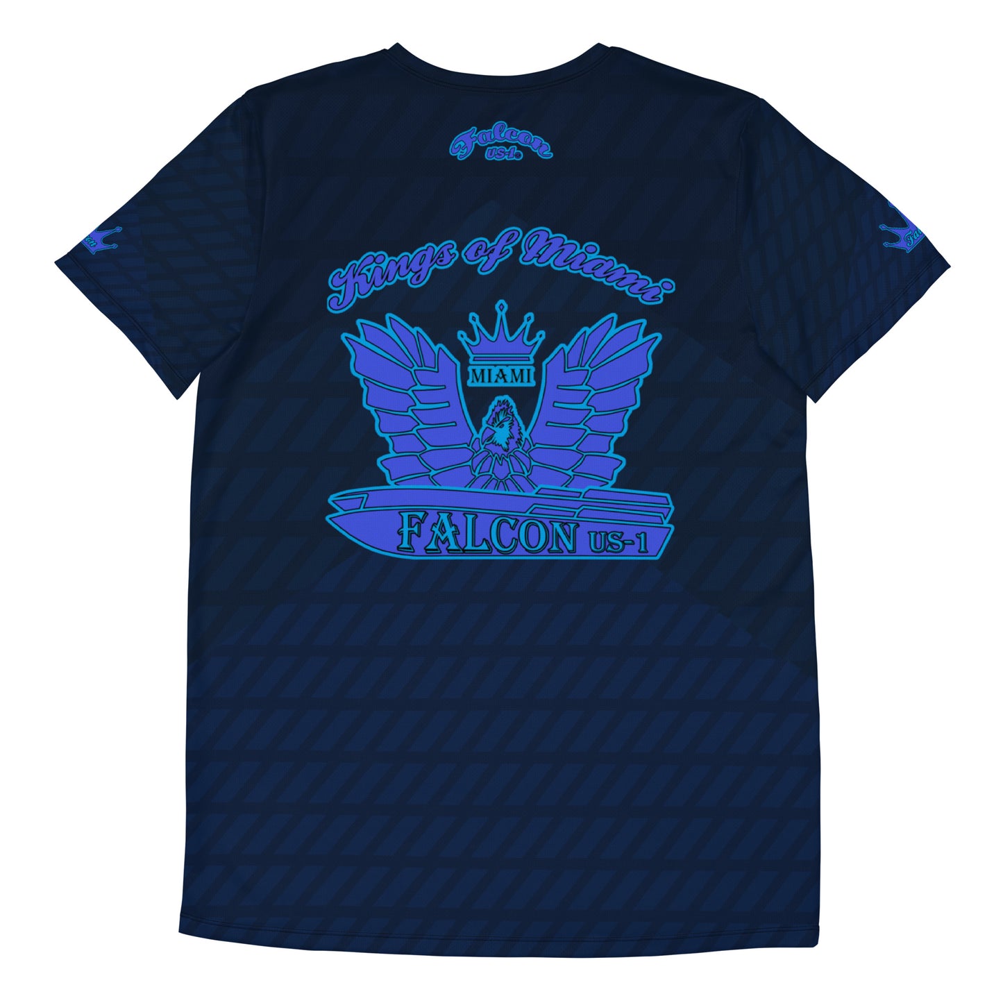 Men's Athletic T-shirt - FALCON US-1 White Logo - Blue