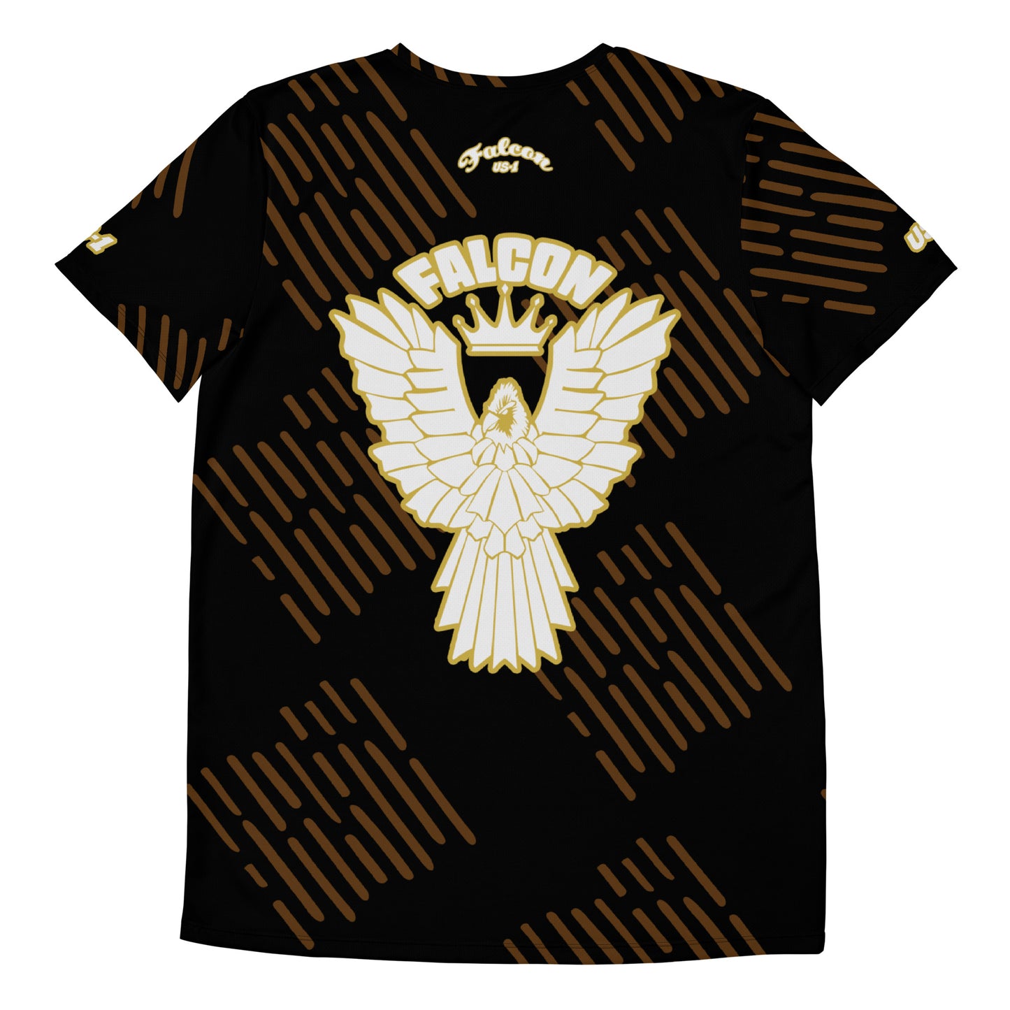 Men's Athletic T-shirt - FALCON US-1 White\Gold Logo - Kings of Miami Edition