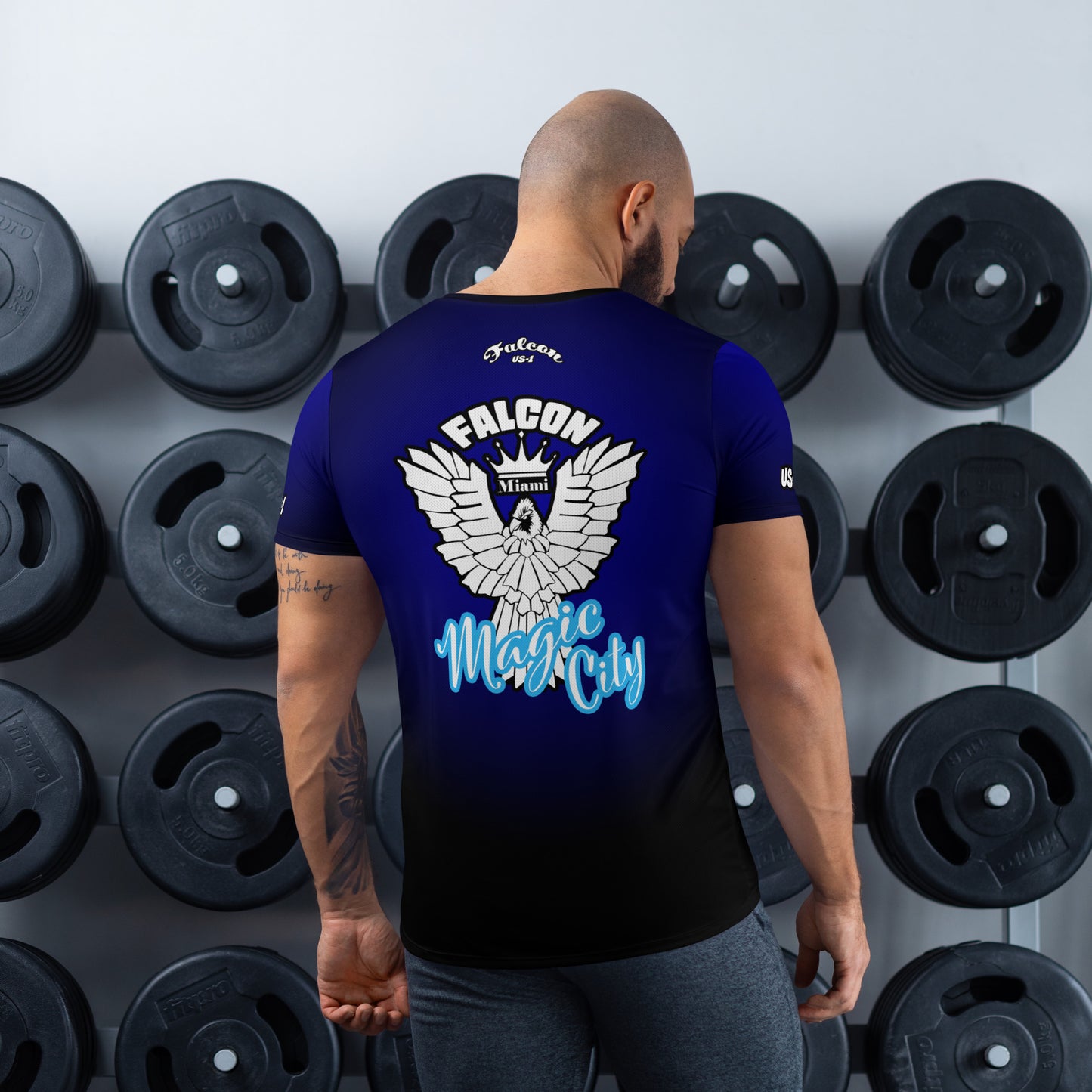 Men's Athletic T-shirt - FALCON US-1 White Logo- Magic City Edition