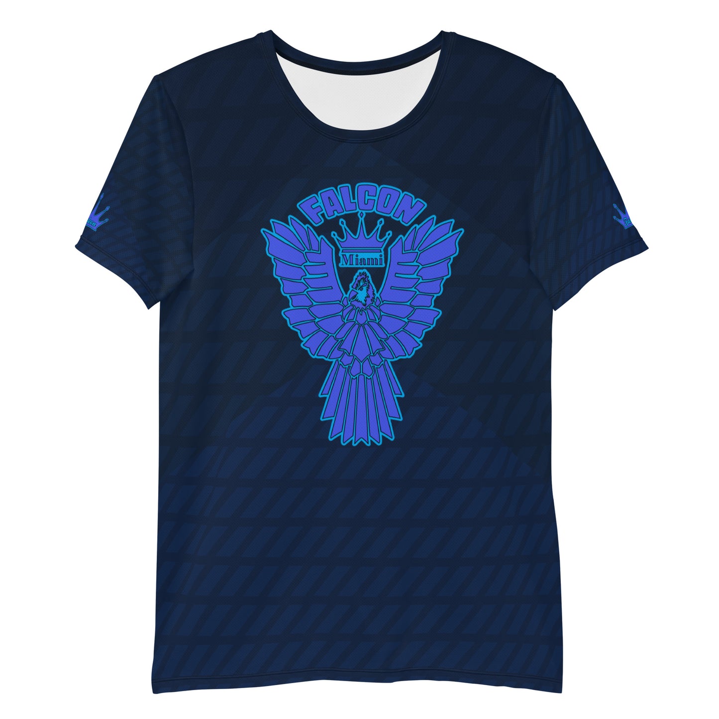 Men's Athletic T-shirt - FALCON US-1 White Logo - Blue