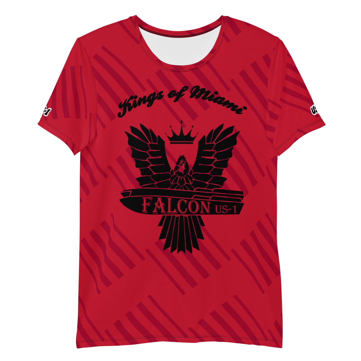 Men's Athletic T-shirt - FALCON US-1 Black Logo- Kings of Miami Edition