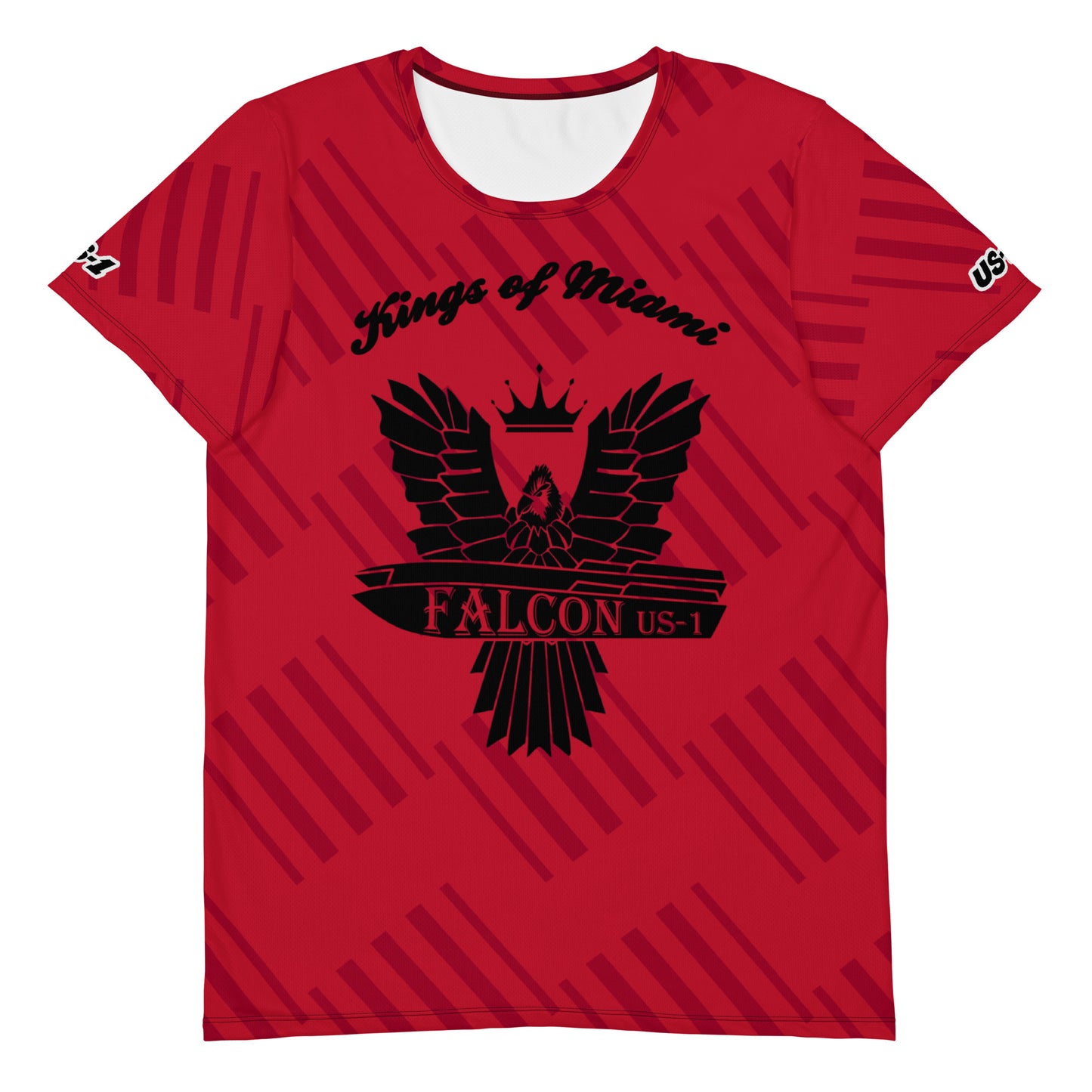 Men's Athletic T-shirt - FALCON US-1 Black Logo- Kings of Miami Edition