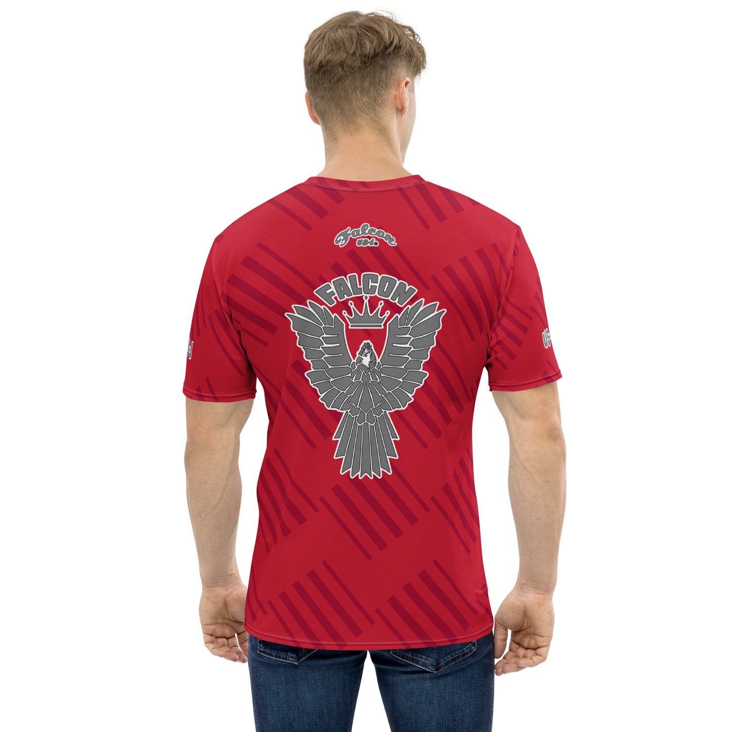 Men's t-shirt -Kings of Miami Grey Falcon Logo(Premium knit mid-weight jersey, runs Long)