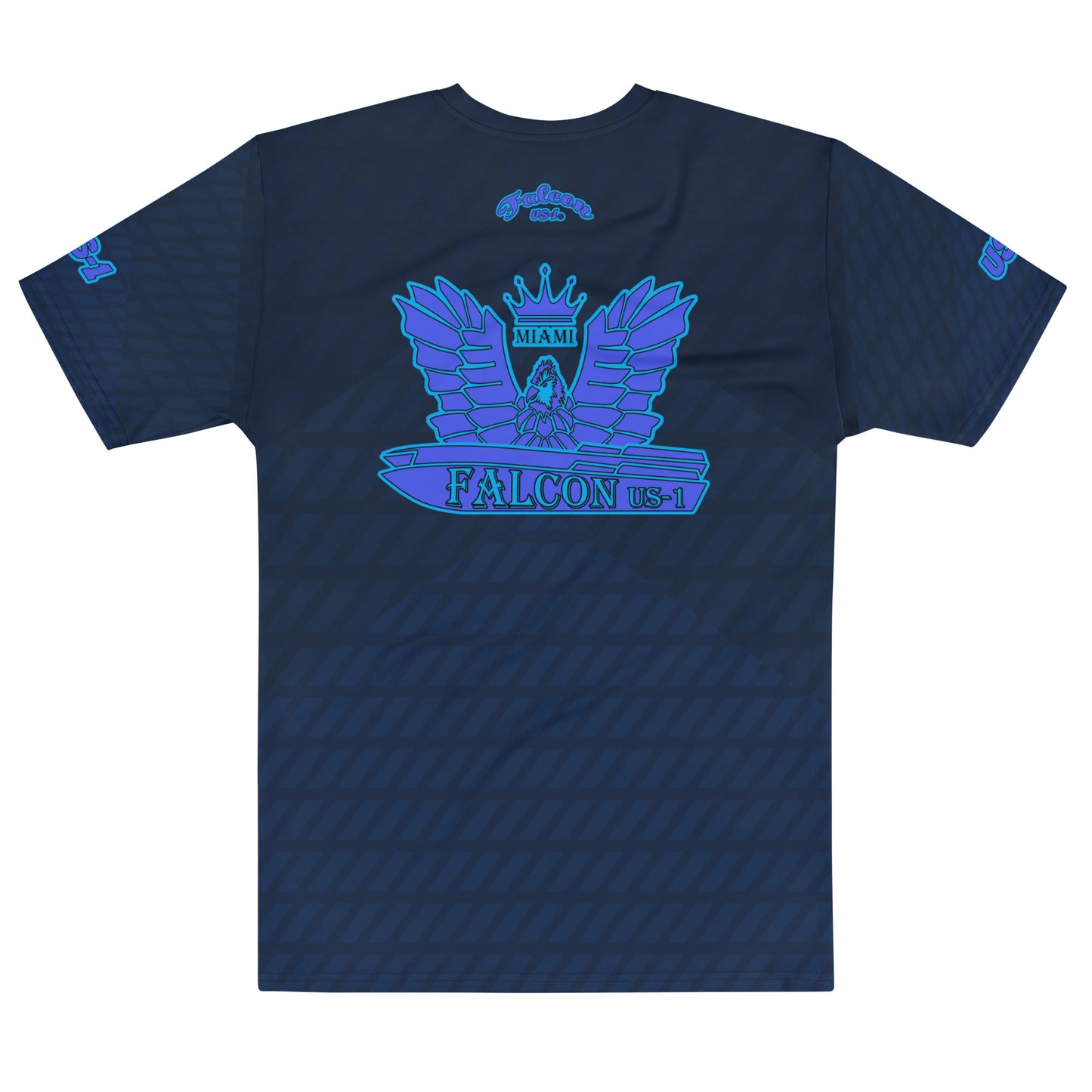 Men's t-shirt - Blue Falcon Logo (Premium knit mid-weight jersey, runs Long)