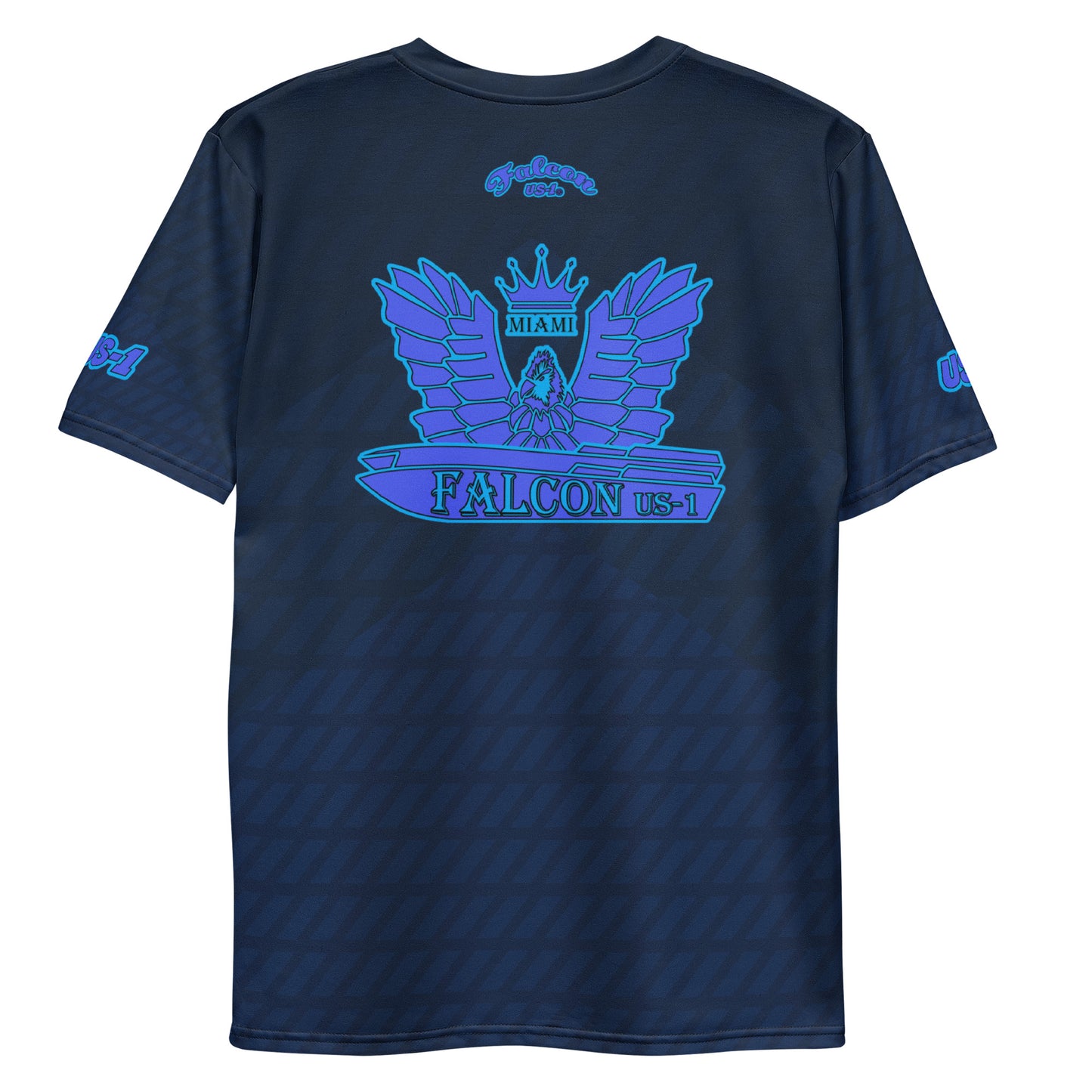 Men's t-shirt - Blue Falcon Logo (Premium knit mid-weight jersey, runs Long)