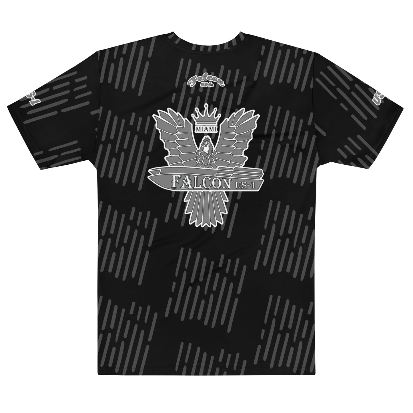 Men's t-shirt - Grey Falcon Logo (Premium knit mid-weight jersey, runs Long)