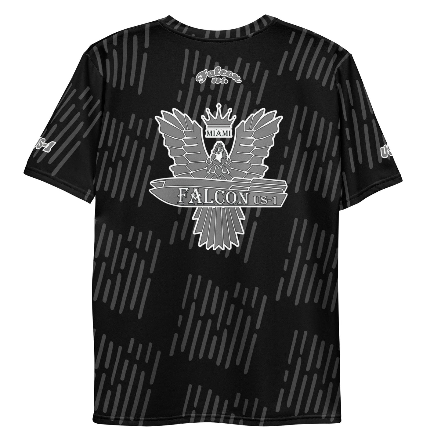 Men's t-shirt - Grey Falcon Logo (Premium knit mid-weight jersey, runs Long)