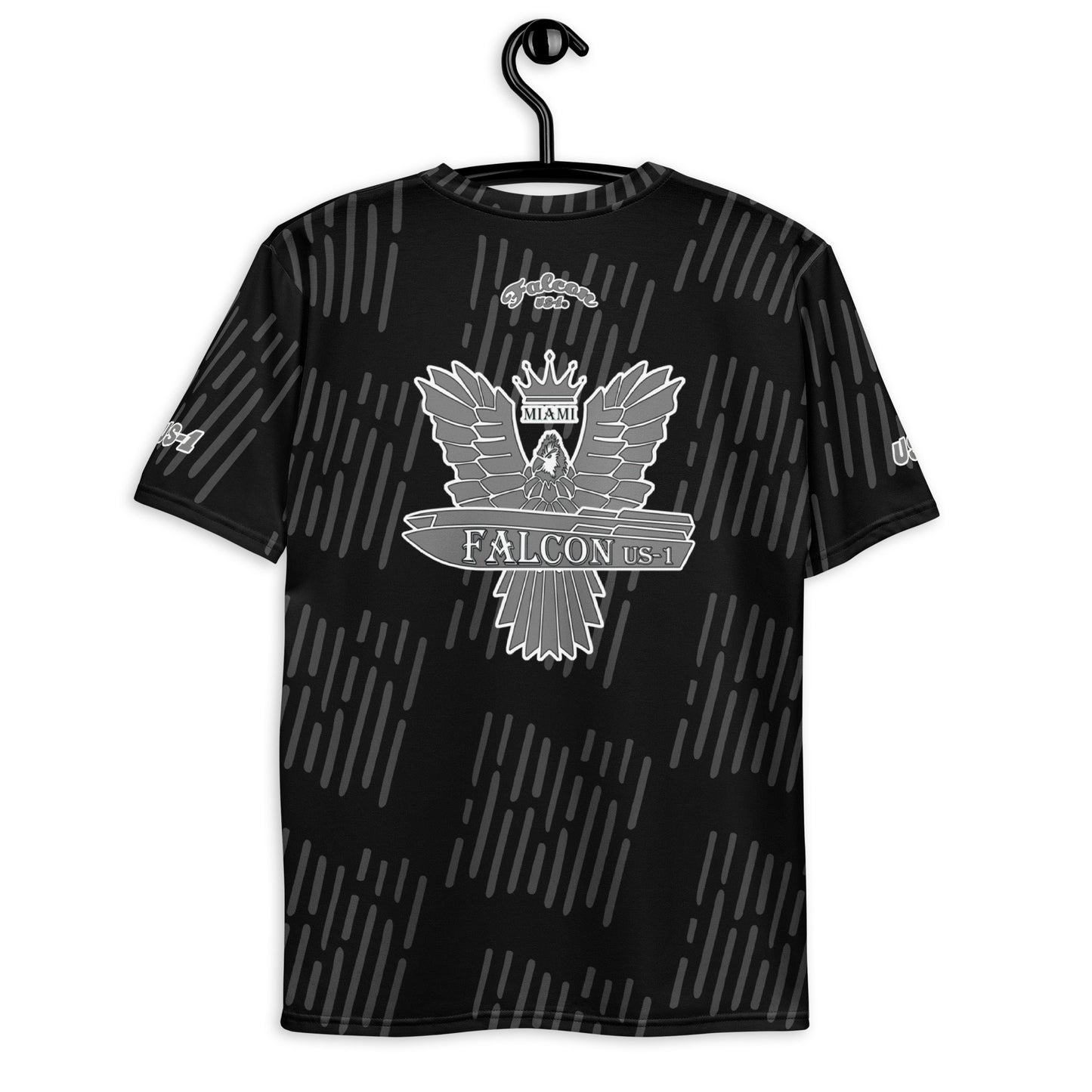 Men's t-shirt - Grey Falcon Logo (Premium knit mid-weight jersey, runs Long)