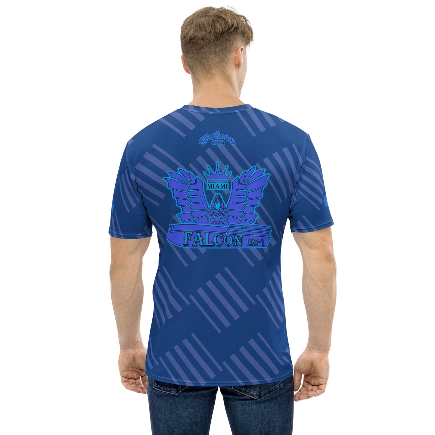 Crew Neck Air Dry Men's t-shirt - Blue Falcon Logo