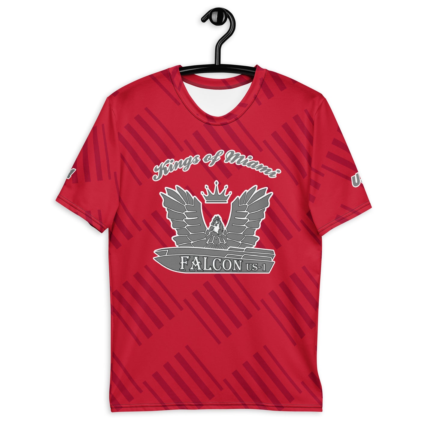 Men's t-shirt -Kings of Miami Grey Falcon Logo(Premium knit mid-weight jersey, runs Long)
