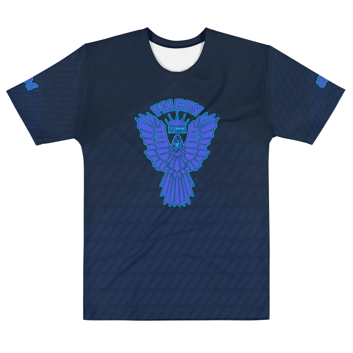 Men's t-shirt - Blue Falcon Logo (Premium knit mid-weight jersey, runs Long)
