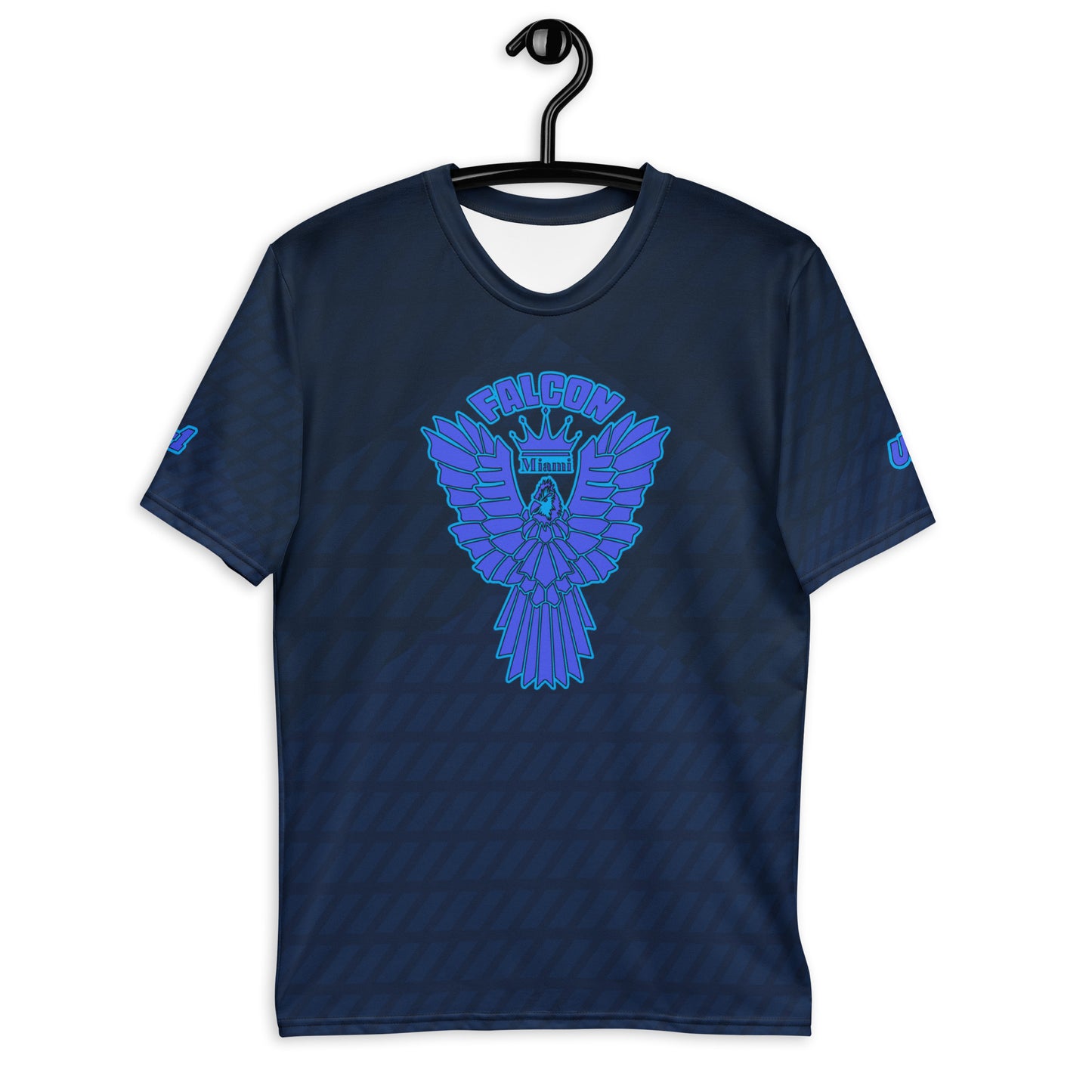 Men's t-shirt - Blue Falcon Logo (Premium knit mid-weight jersey, runs Long)