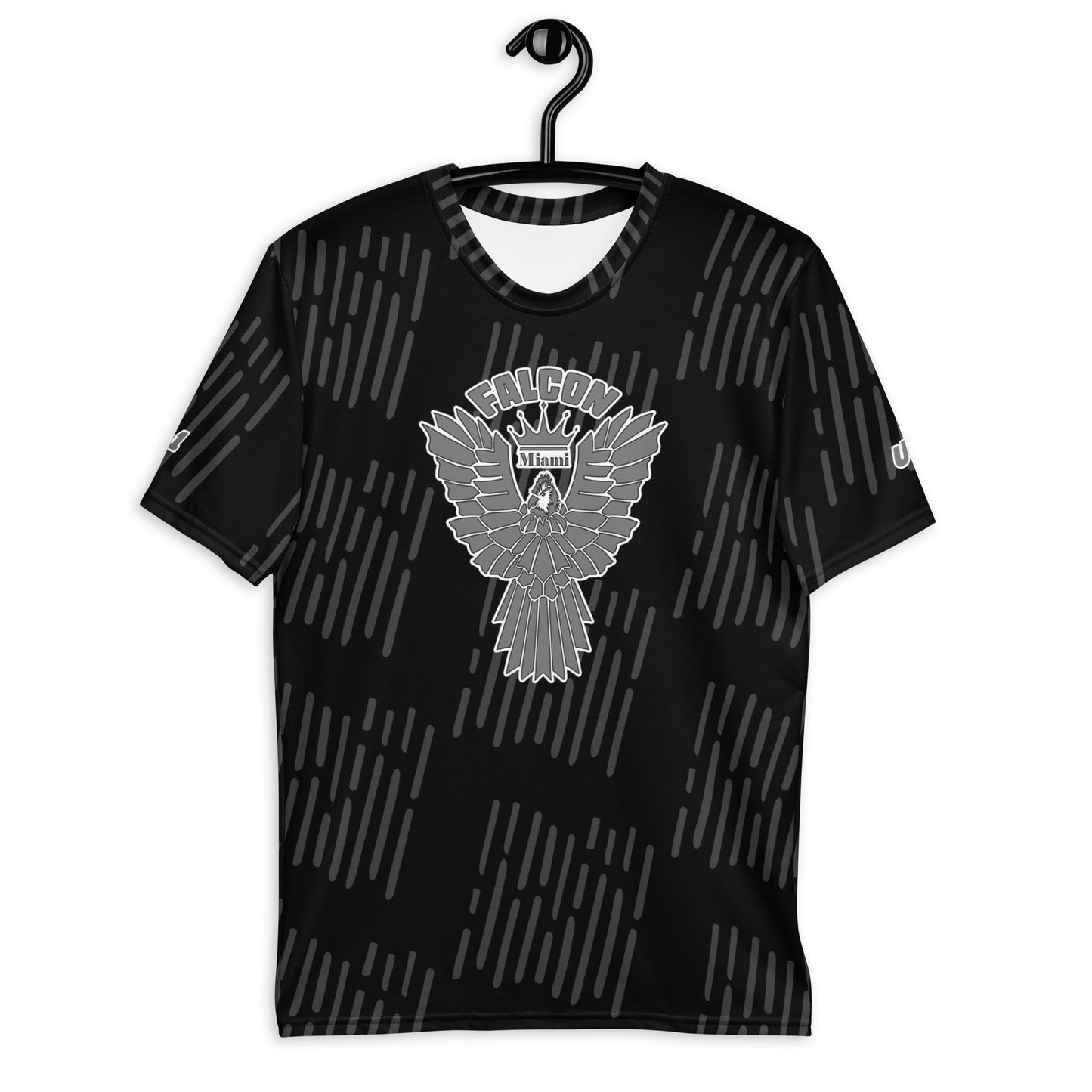 Men's t-shirt - Grey Falcon Logo (Premium knit mid-weight jersey, runs Long)