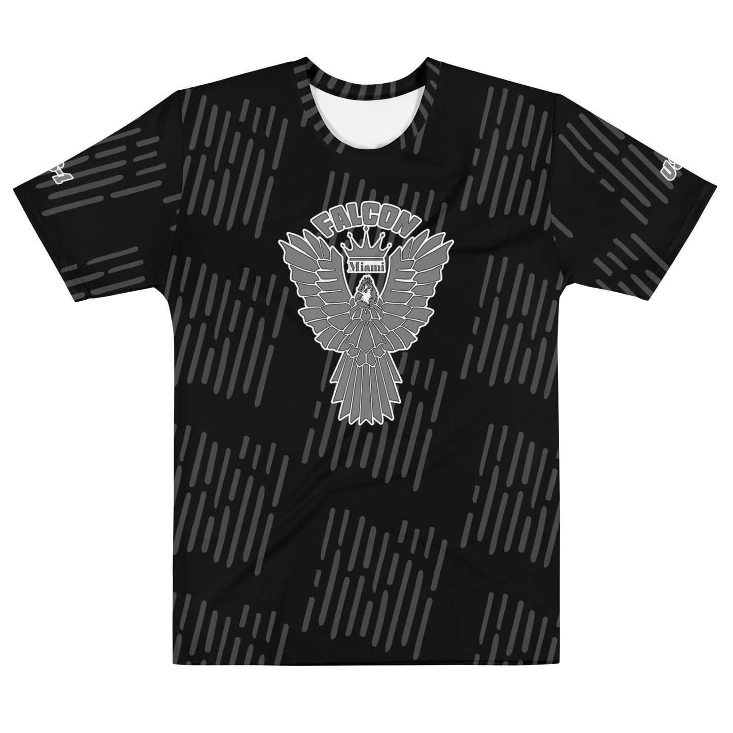 Men's t-shirt - Grey Falcon Logo (Premium knit mid-weight jersey, runs Long)
