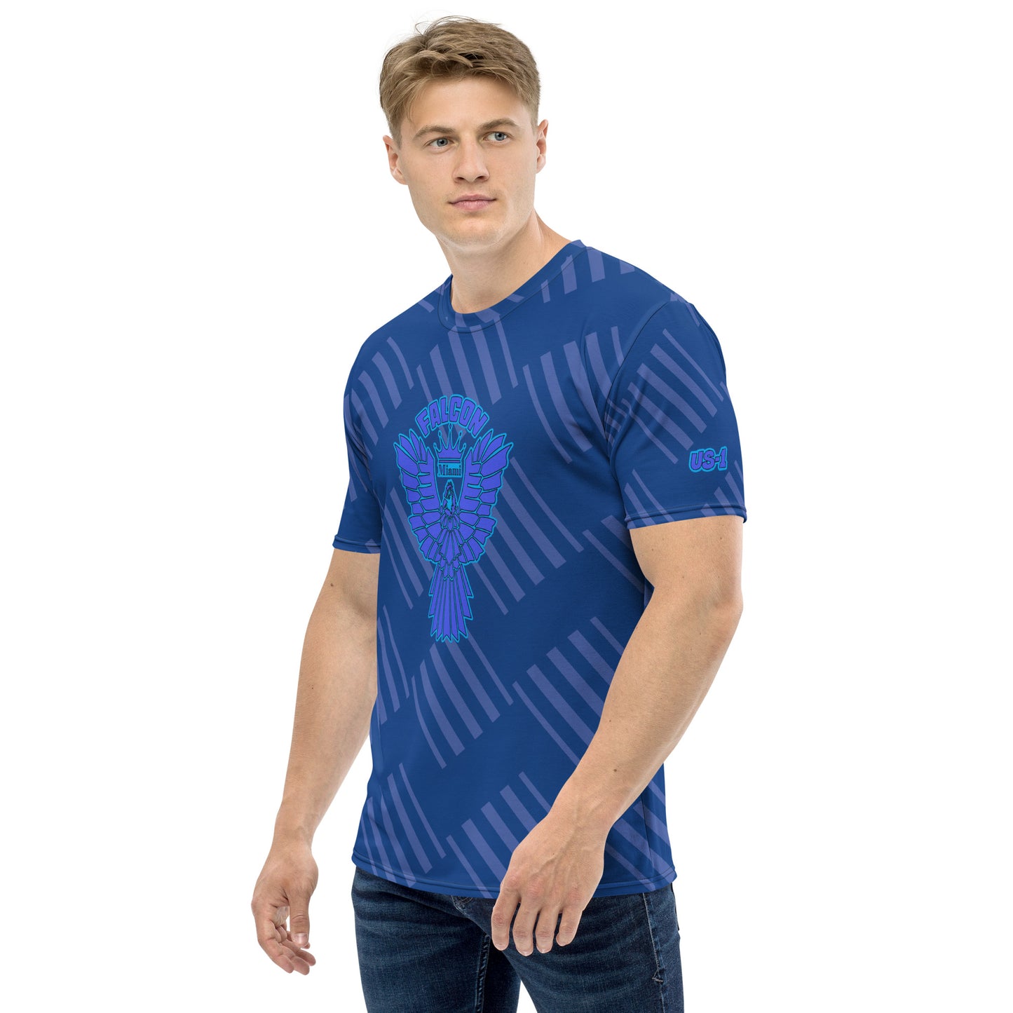 Crew Neck Air Dry Men's t-shirt - Blue Falcon Logo