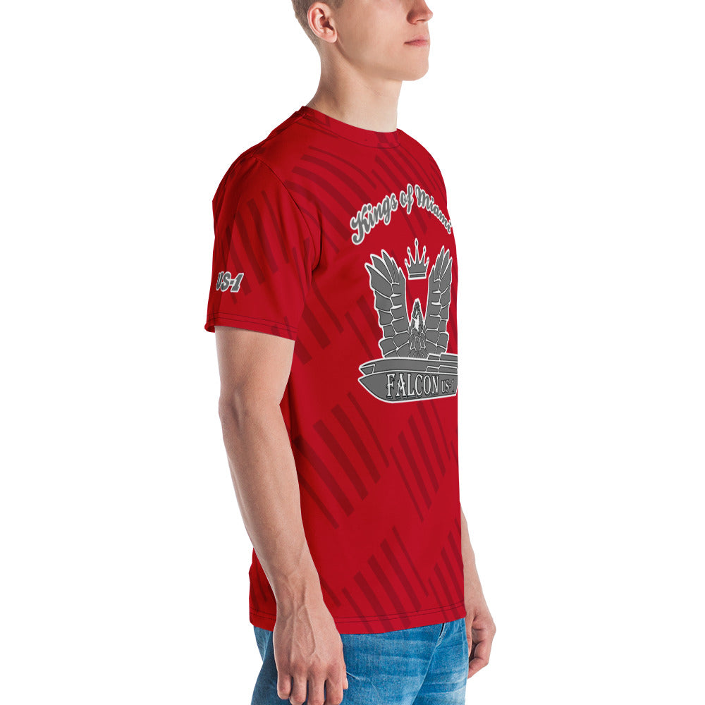 Men's t-shirt -Kings of Miami Grey Falcon Logo(Premium knit mid-weight jersey, runs Long)