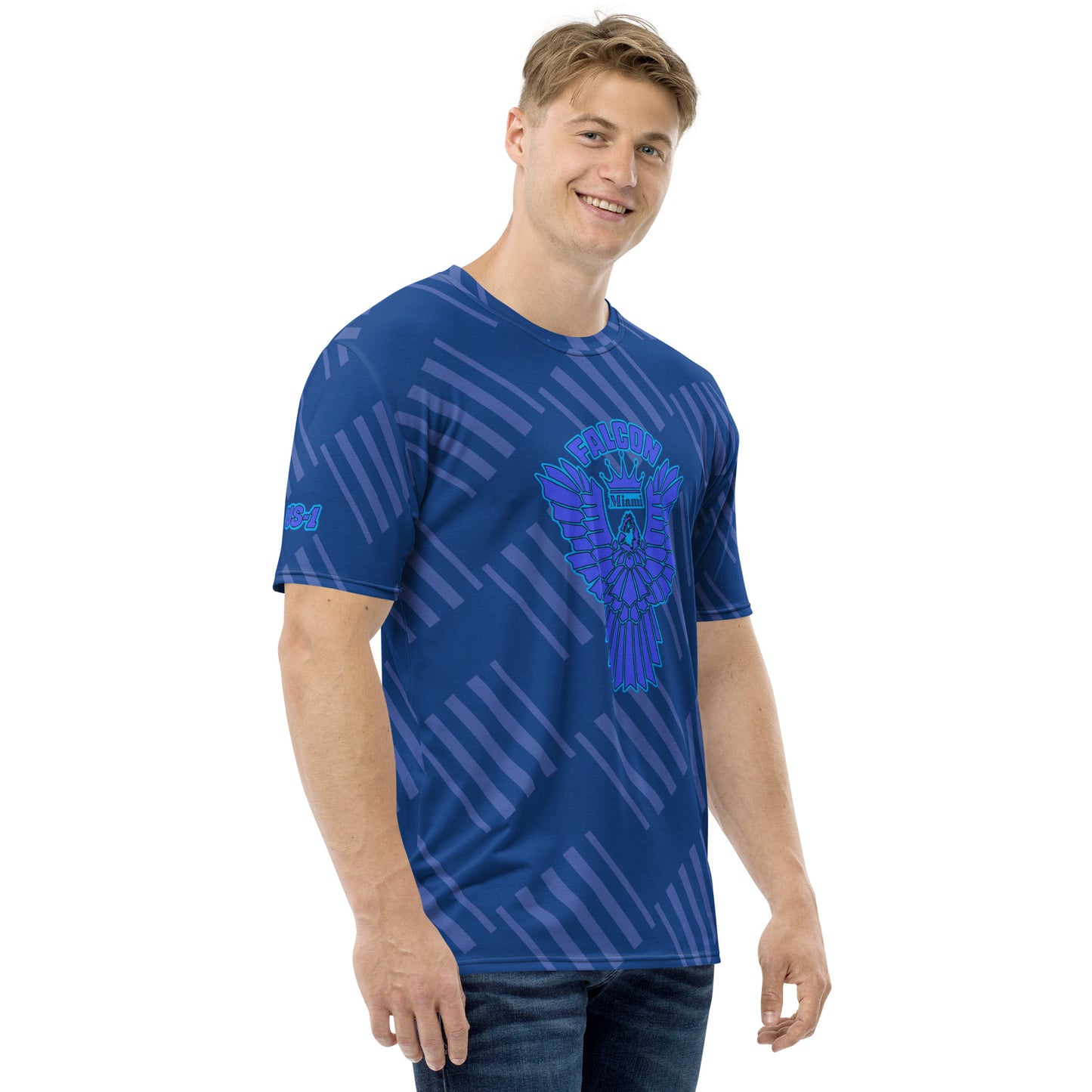Crew Neck Air Dry Men's t-shirt - Blue Falcon Logo