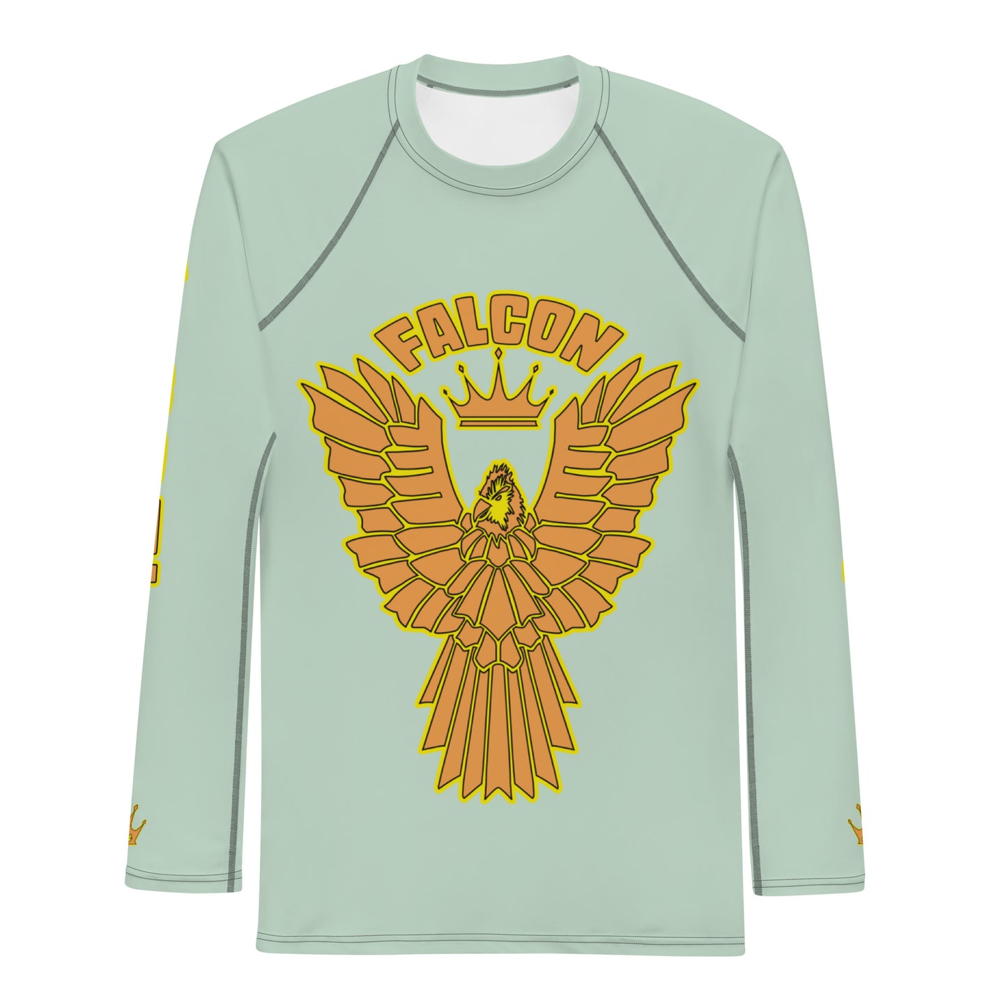 Men's Rash Guard - Falcon Gold Logo (Thick material\slim-fitted)