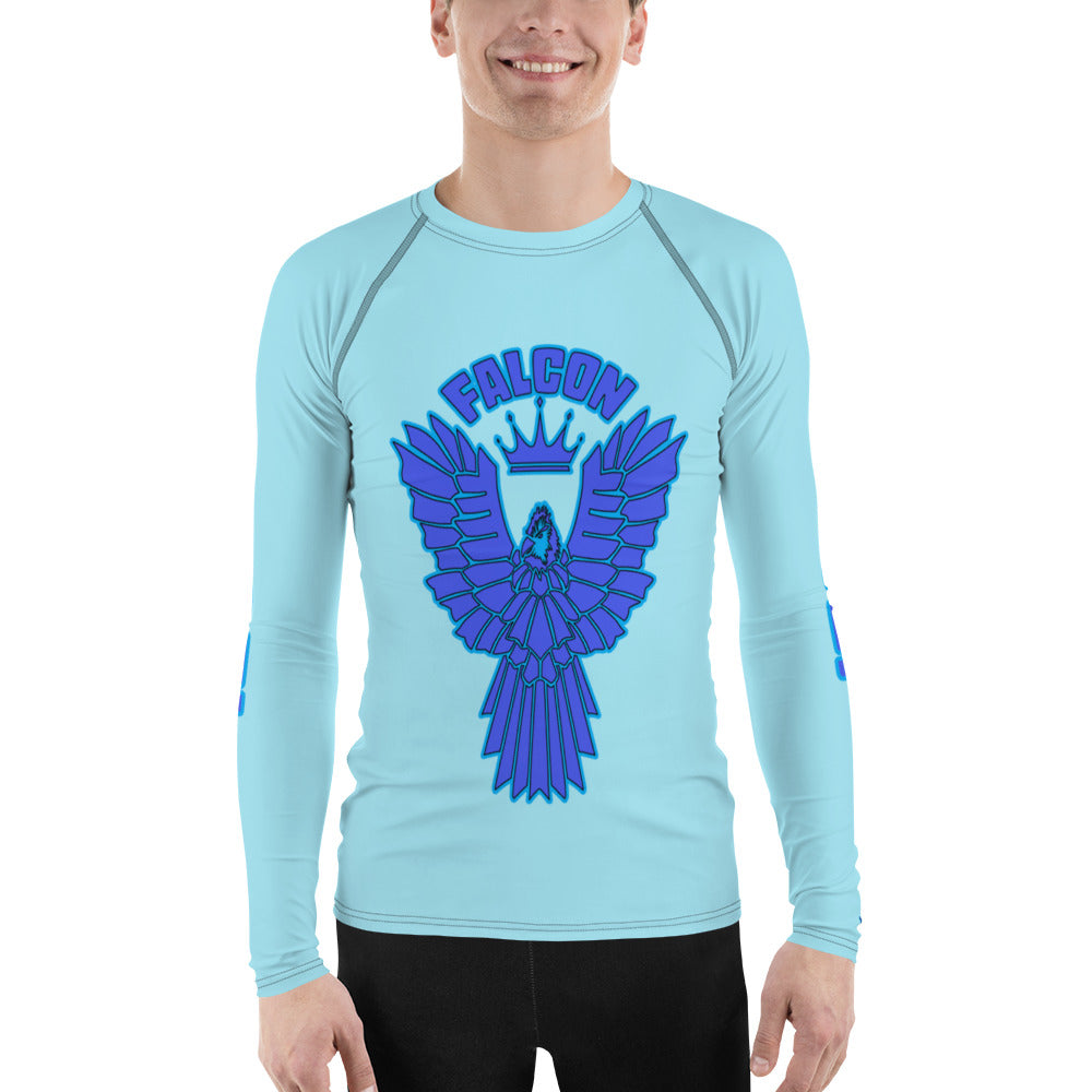 Men's Rash Guard - Falcon Blue(Thick material\slim-fitted)