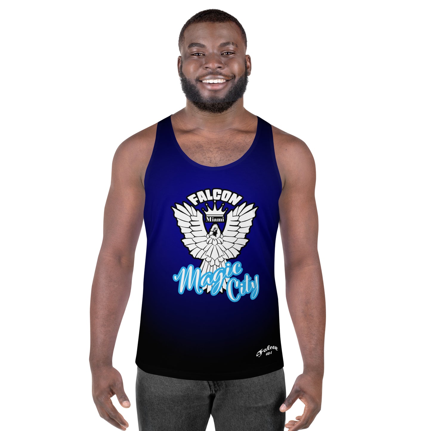 Unisex Tank Top- White Falcon Logo- Magic City Edition