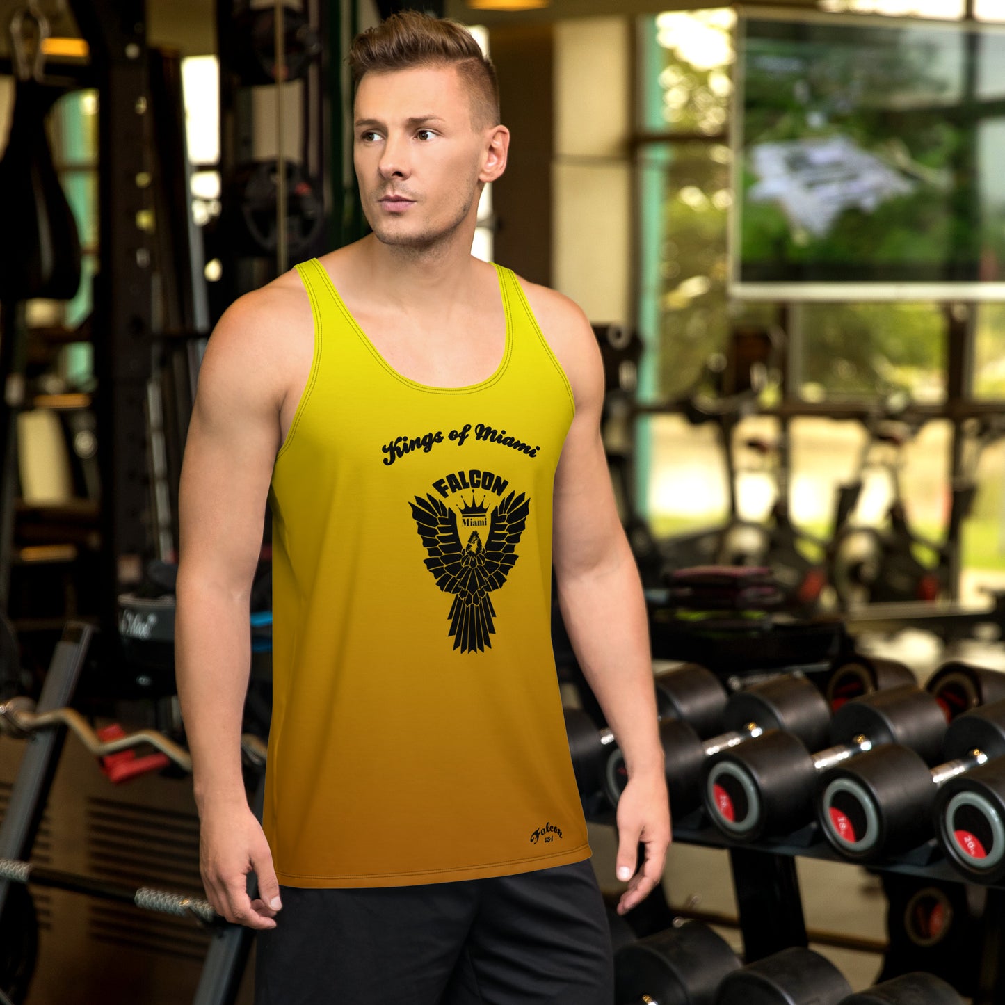 Unisex Tank Top- Gold Falcon Logo- Kings of Miami Edition