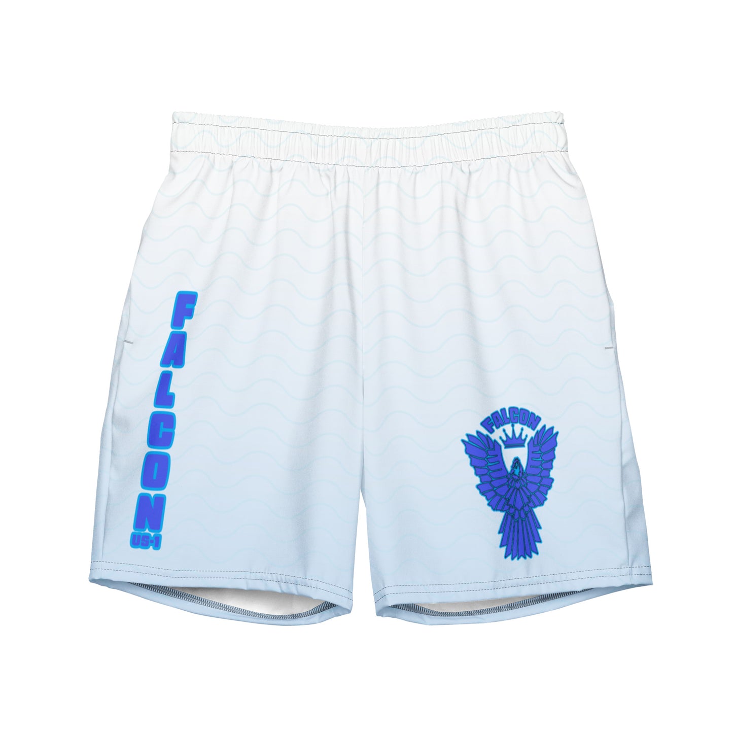 Men's Swim Trunks - Falcon Blue Logo