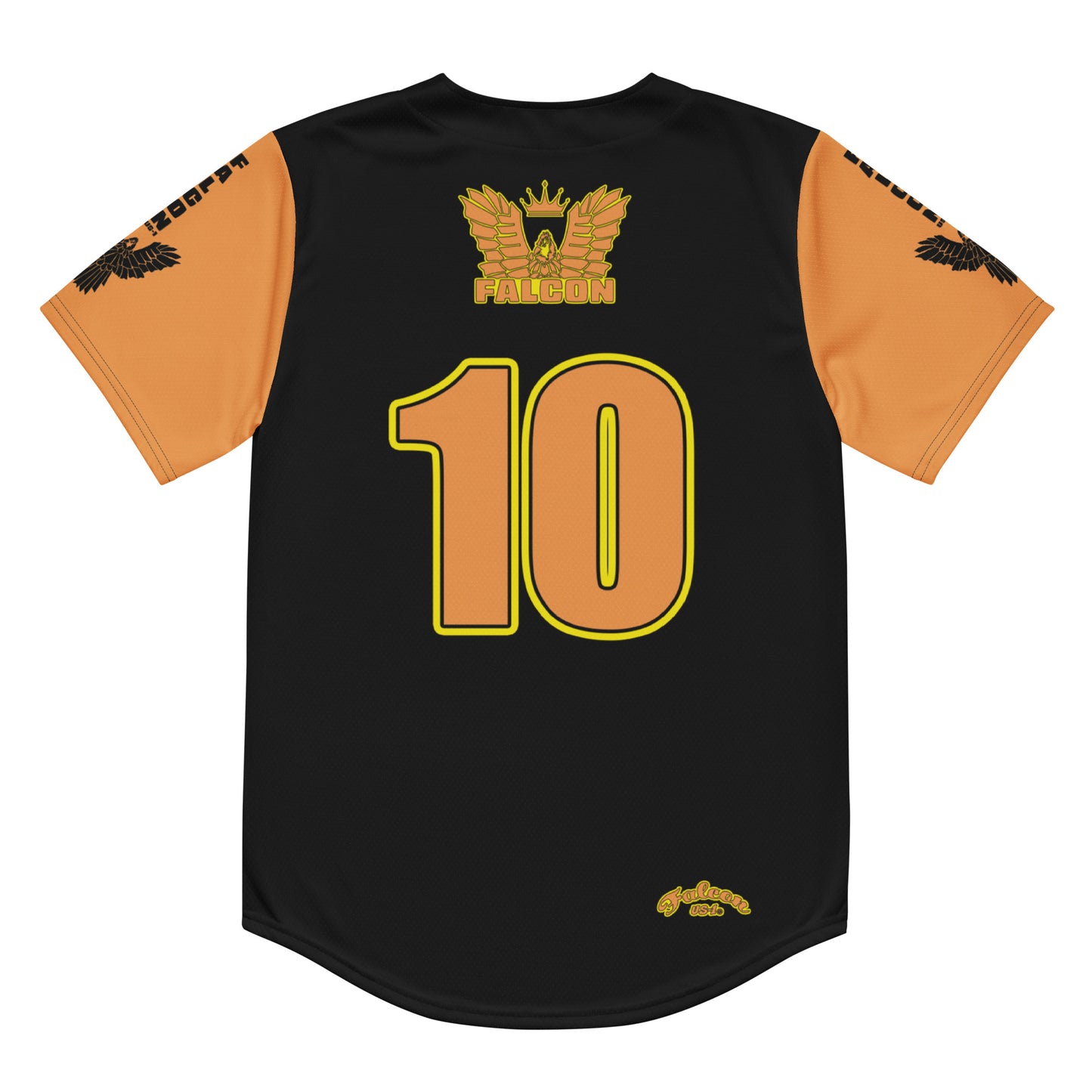 Recycled baseball jersey- Gold Falcon US-1 Logo