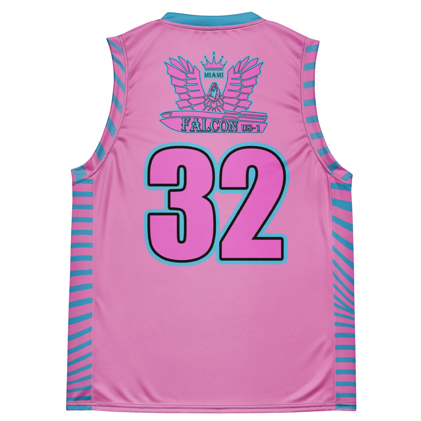 unisex basketball jersey Pink Retro Falcon Logo