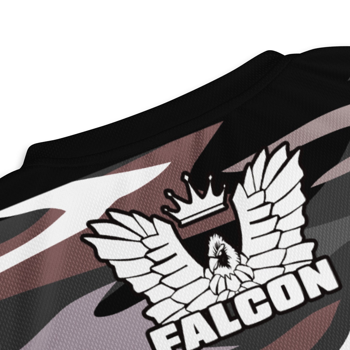 Recycled unisex sports jersey-White Falcon Logo