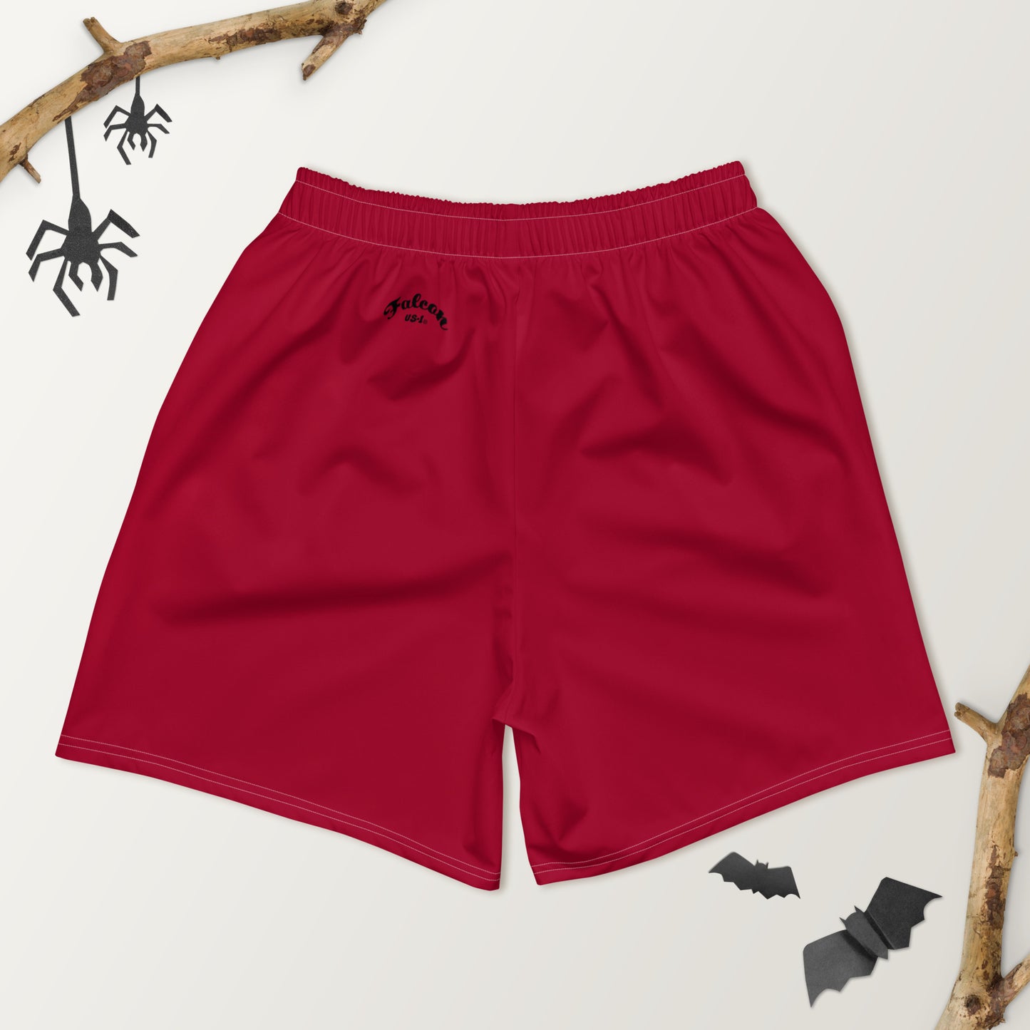 Athletic Long Shorts - FALCON US-1 Black logo - Red