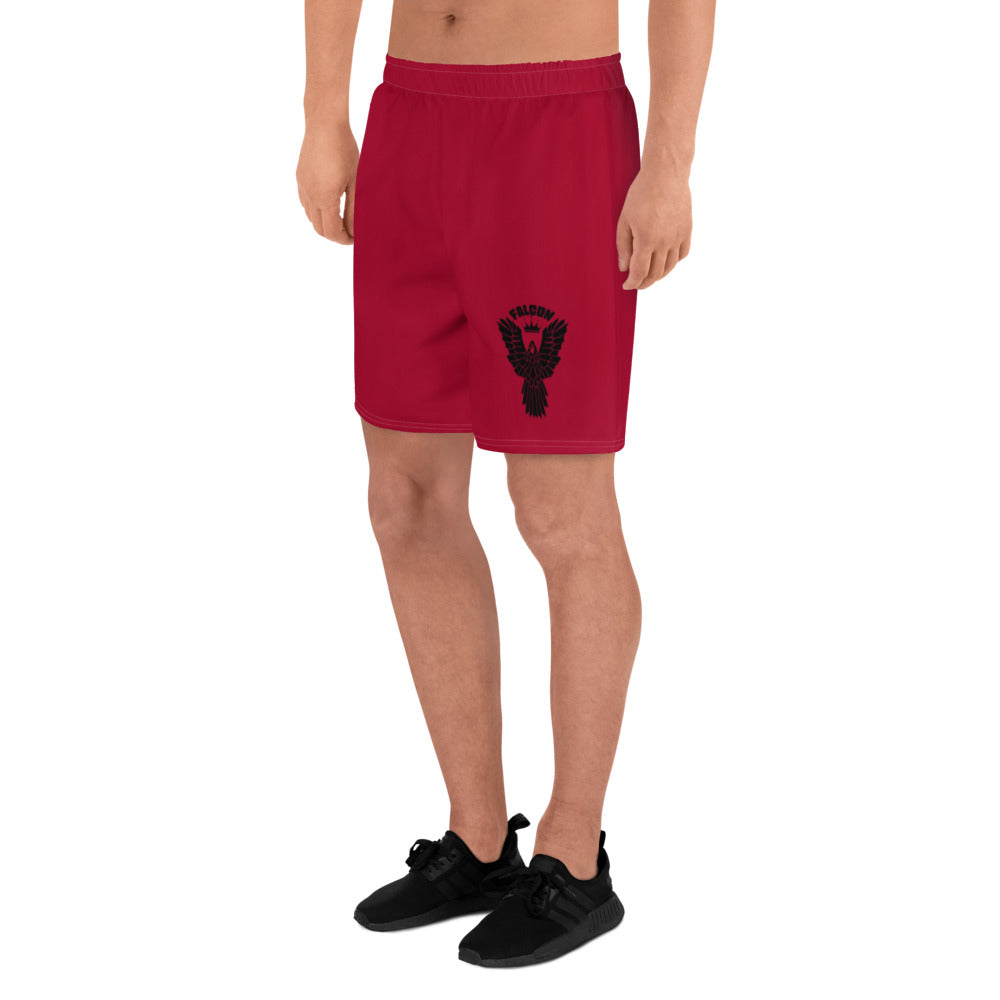 Athletic Long Shorts - FALCON US-1 Black logo - Red