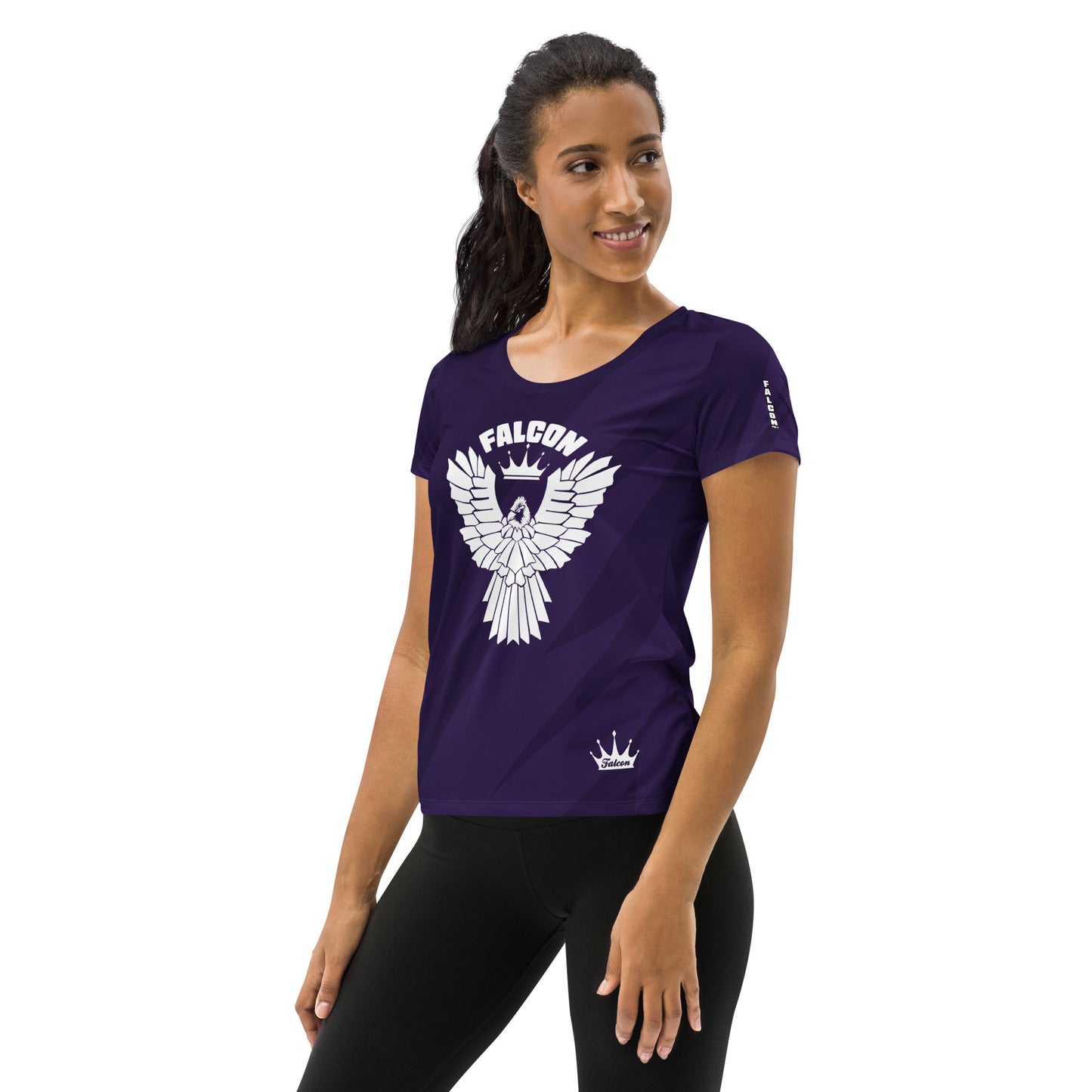 Women's Athletic T-shirt - Retro White Logo