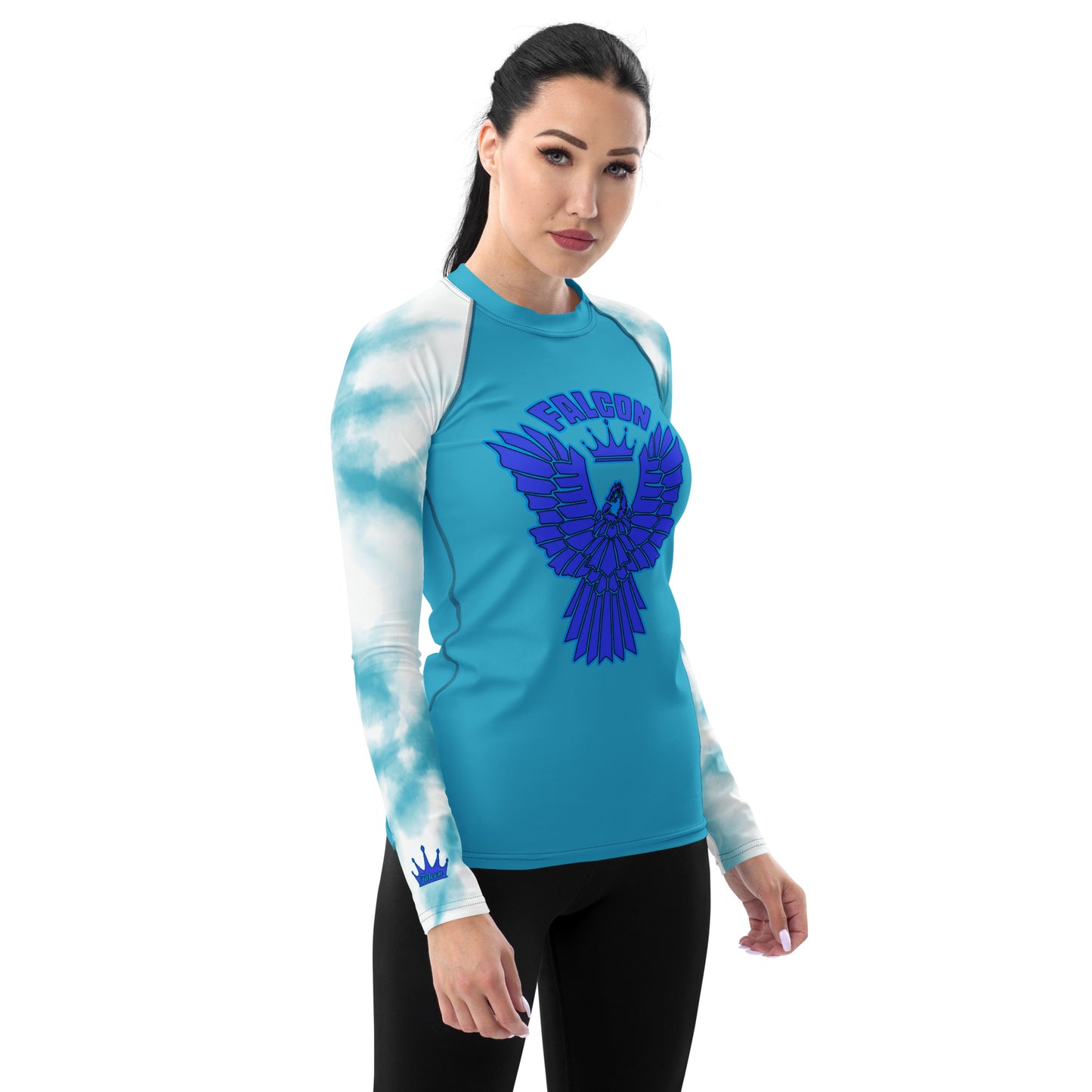 Women's Rash Guard - Blue Wake(Thick material\slim-fitted)