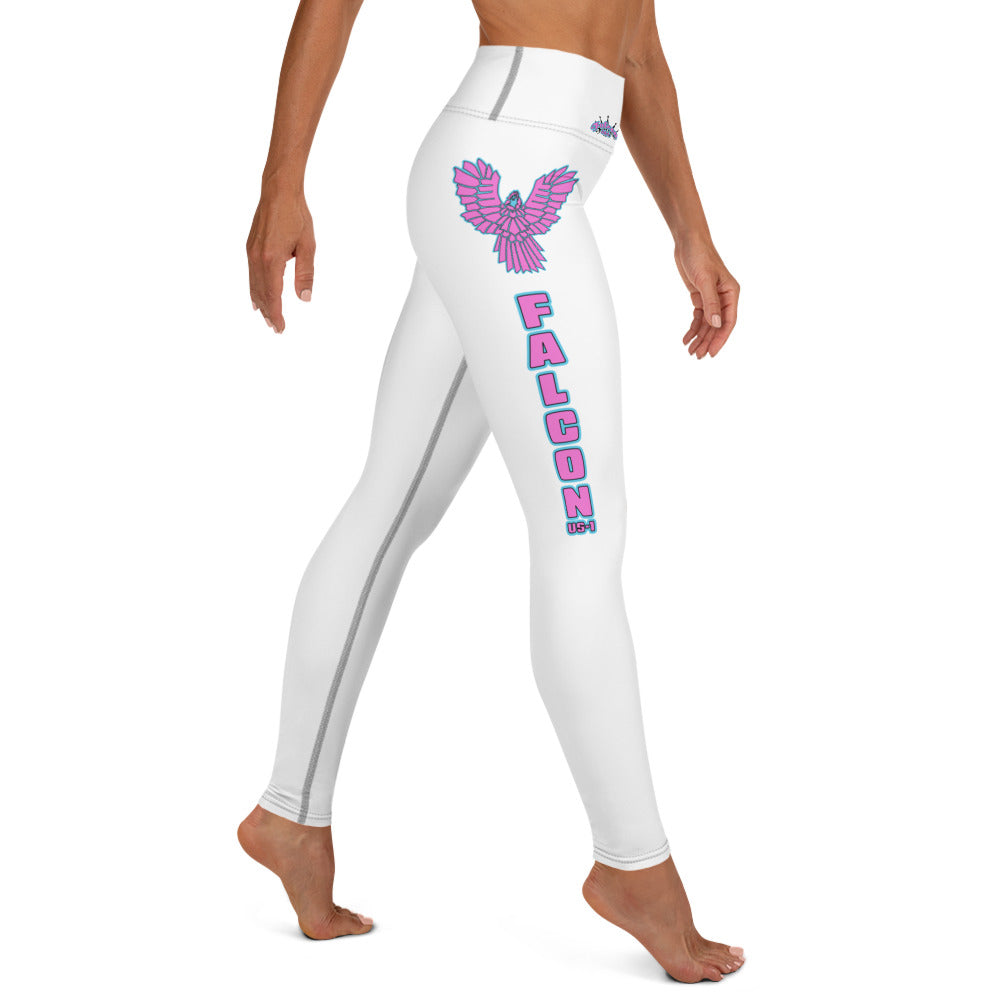 Yoga Leggings- Pink Falcon Logo