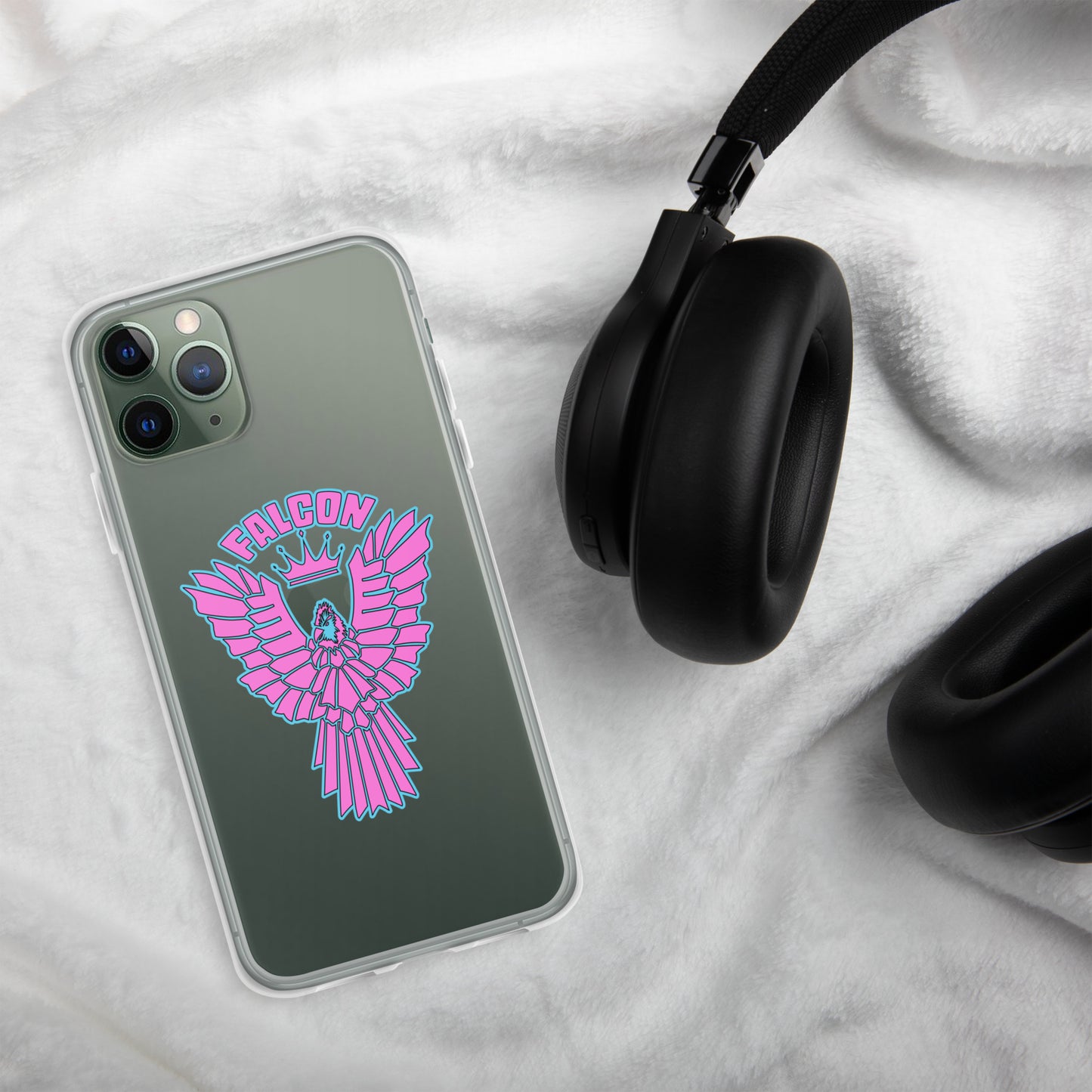 Clear Case for iPhone® - Falcon Retro Pink