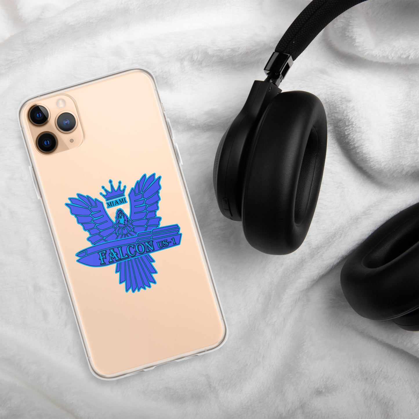 Clear Case for iPhone® - Falcon Blue Logo
