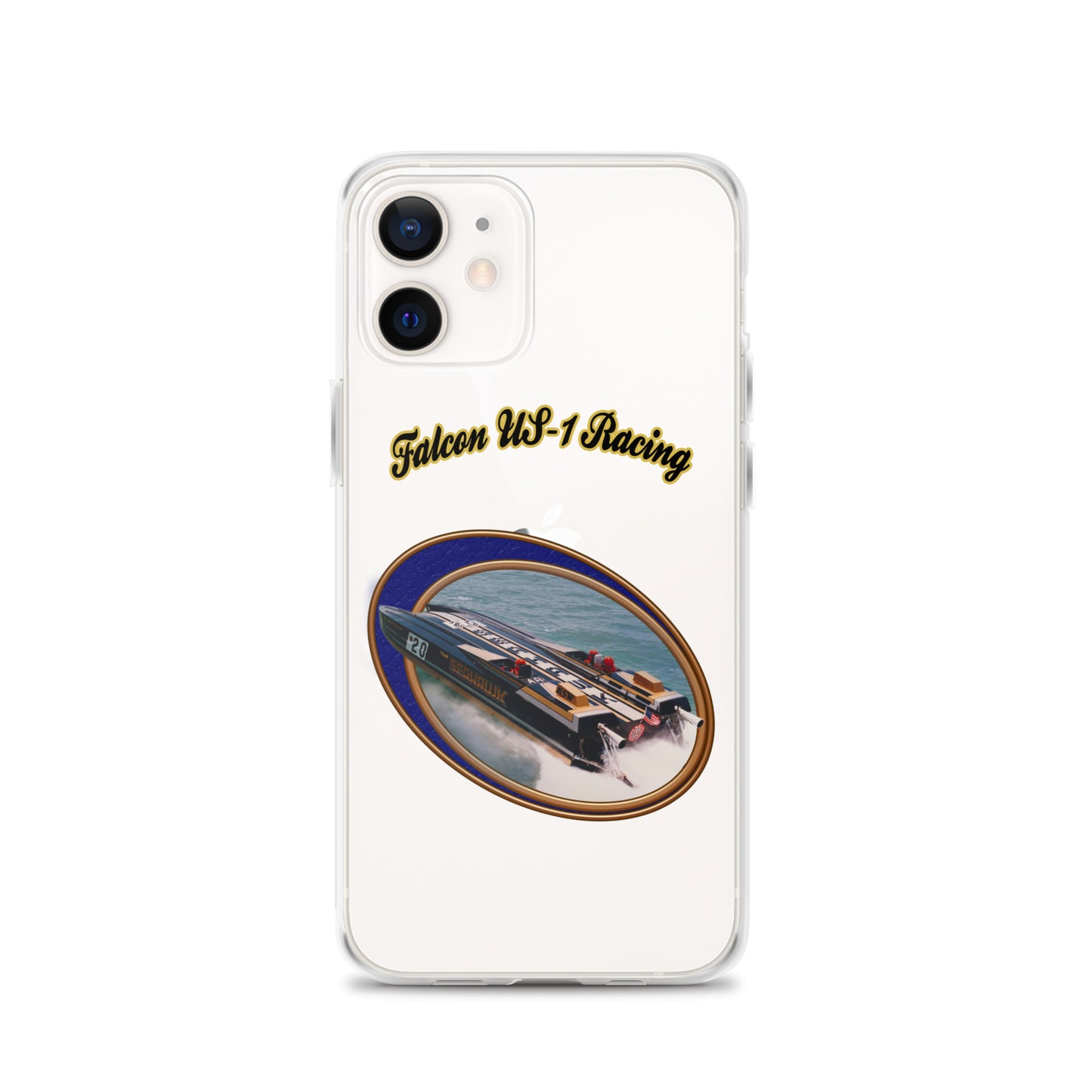 Clear Case for iPhone® - Race Boat with Falcon US-1 Racing