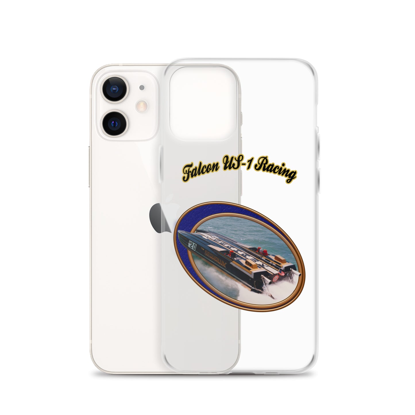 Clear Case for iPhone® - Race Boat with Falcon US-1 Racing
